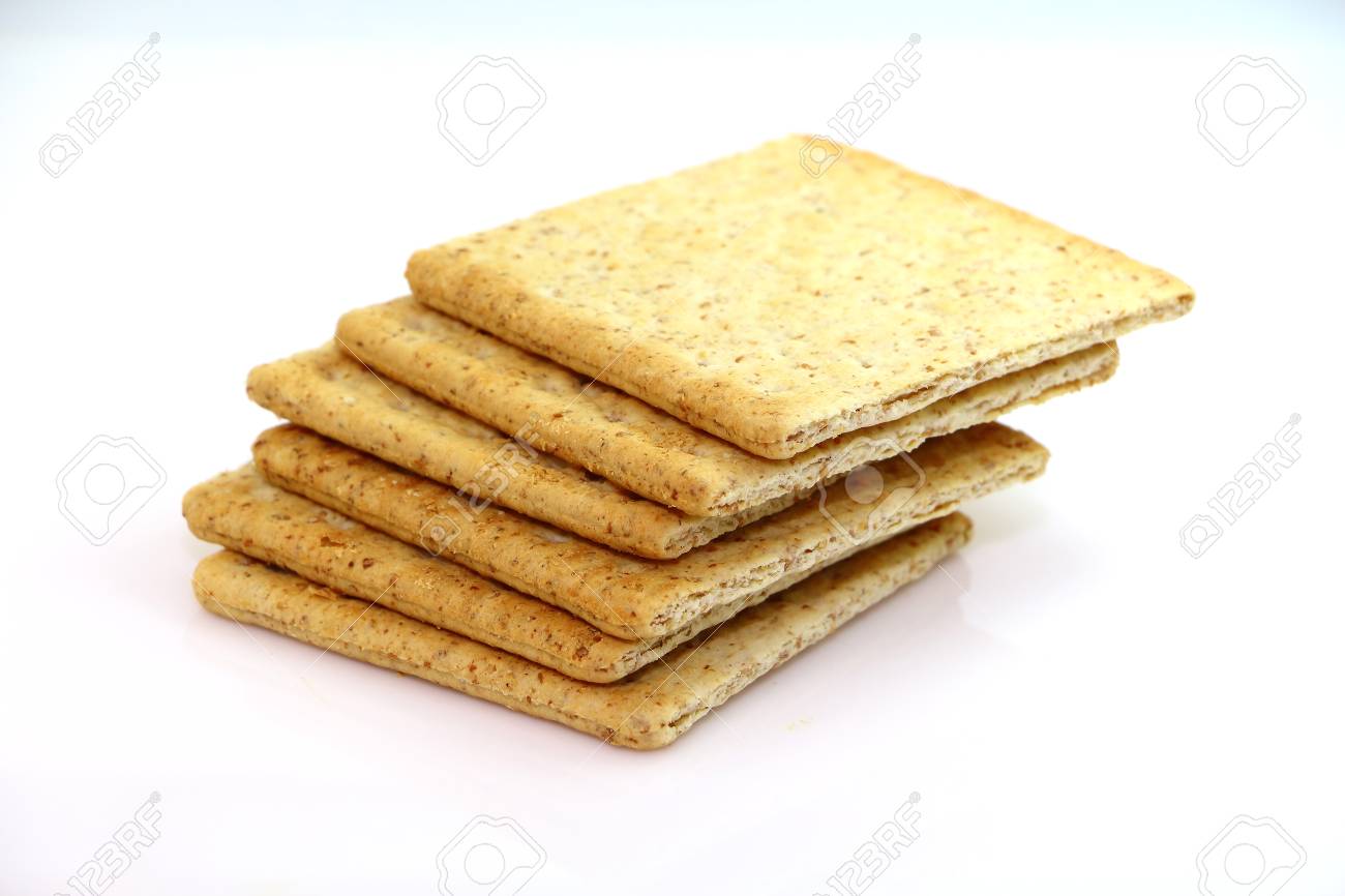 休憩時間の非常においしいおつまみクラッカー の写真素材 画像素材 Image
