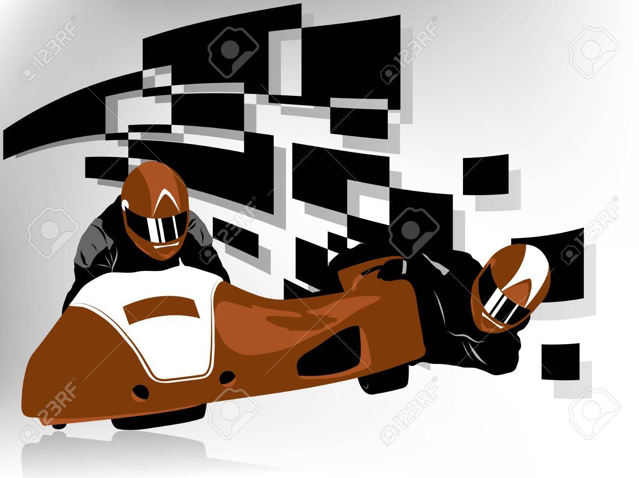 サイドカー レーサーのベクトル イラスト のイラスト素材 ベクタ Image サイドカー レーサーのベクトル イラスト のイラスト素材 ベクタ Image