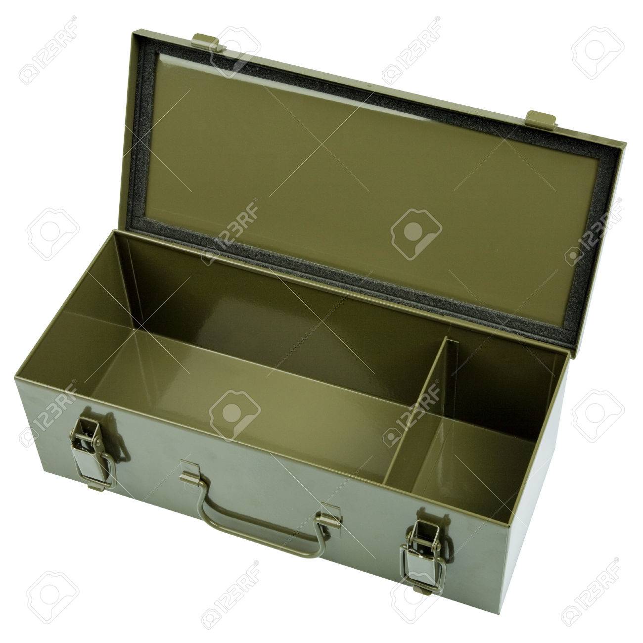 Metal Army Crate Open And Isolated On White Stock Photo Picture And Royalty Free Image Image 40775058