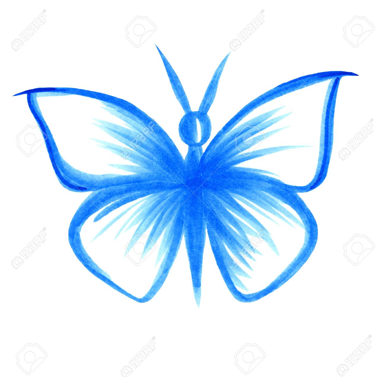 beautiful-blue-butterfly-stylish-minimalism-color-lines-and-shape-use-for-packaging-design-logo-design-or-as-a-print-of-fabric-isolated-on-a-white-background-stock-photo-picture-and-royalty-free-image