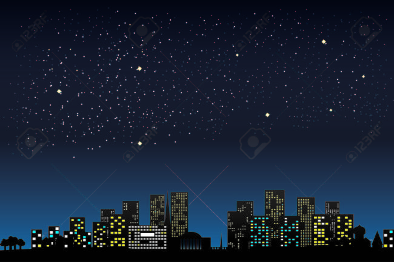 夜の街の灯 のイラスト素材 ベクタ Image