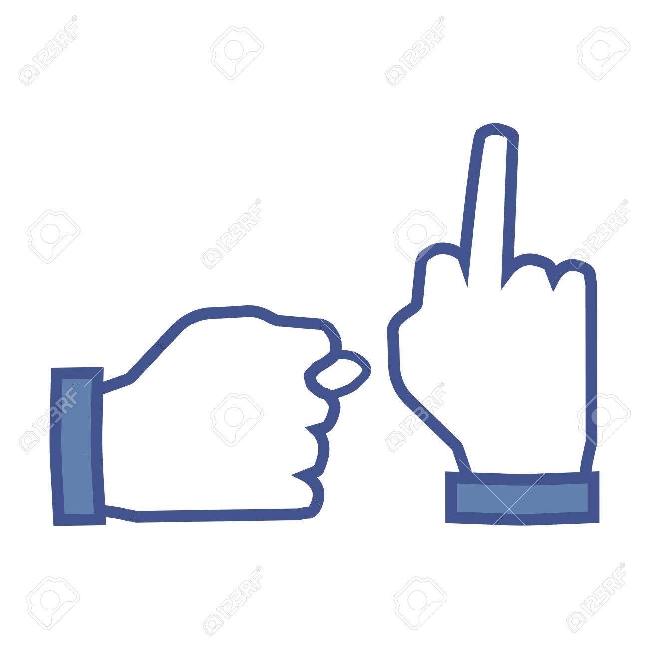 アイコンのような下品な指のイラスト素材 ベクタ Image