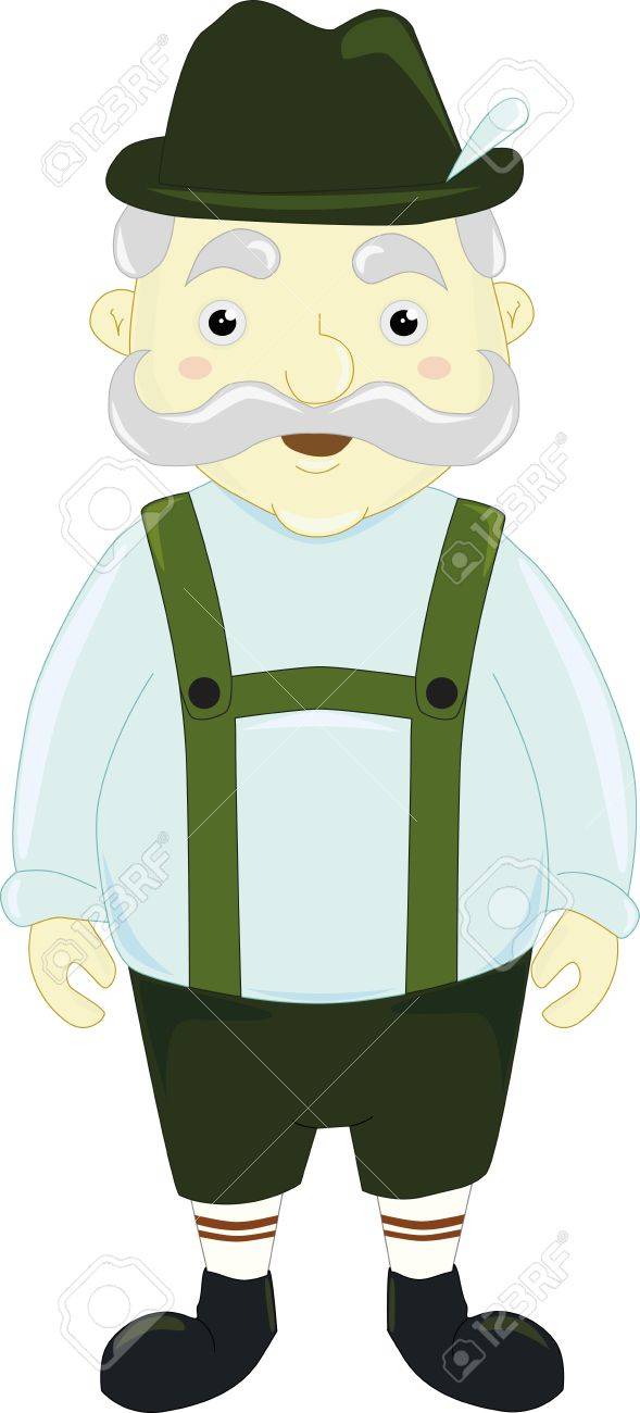 古典的なドイツ人の漫画イラスト のイラスト素材 ベクタ Image