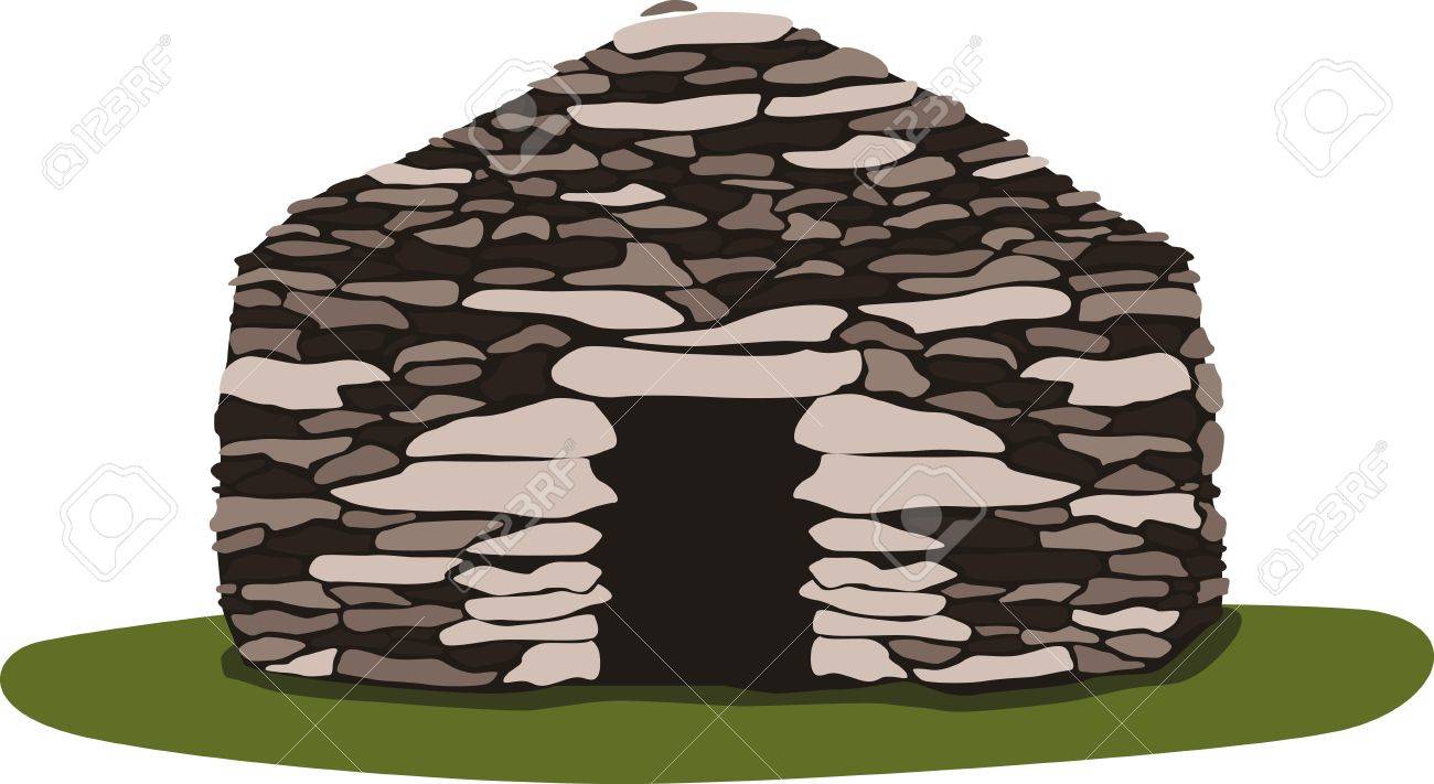 古代の石造りの家 中世の石造りの建物 のイラスト素材 ベクタ Image