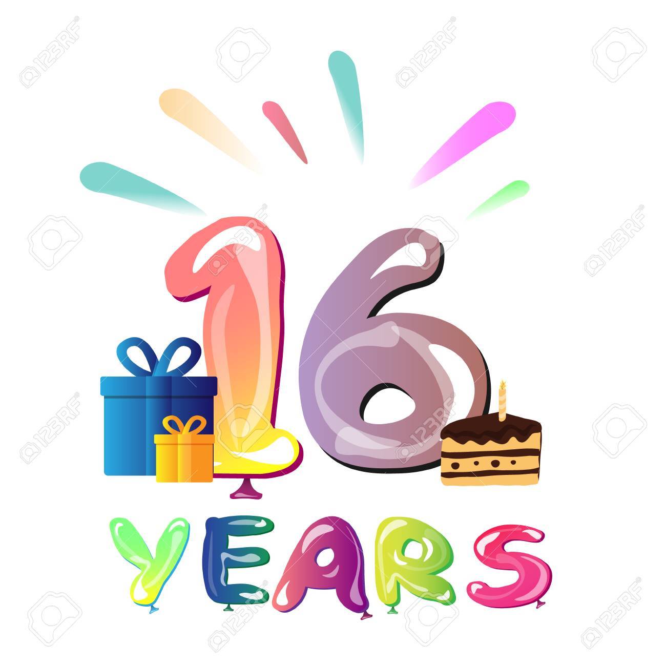 16 Years Birthday Celebration Greeting Card Vector Illustration Royalty Free Cliparts Vectors And Stock Illustration Image 16 Years Birthday Celebration Greeting Card Vector Illustration Royalty Free Cliparts Vectors And Stock Illustration Image