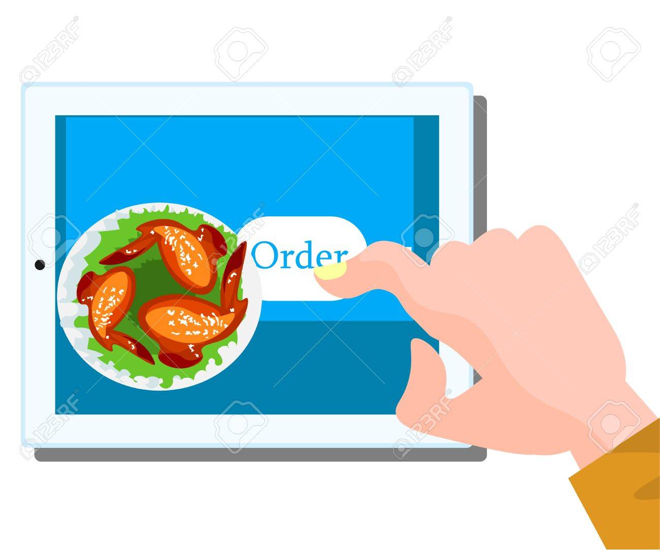 食品オンライン コンセプトを注文します ベクトル イラスト フラット デザインのイラスト素材 ベクタ Image 食品オンライン コンセプトを注文します ベクトル イラスト フラット デザインのイラスト素材 ベクタ Image