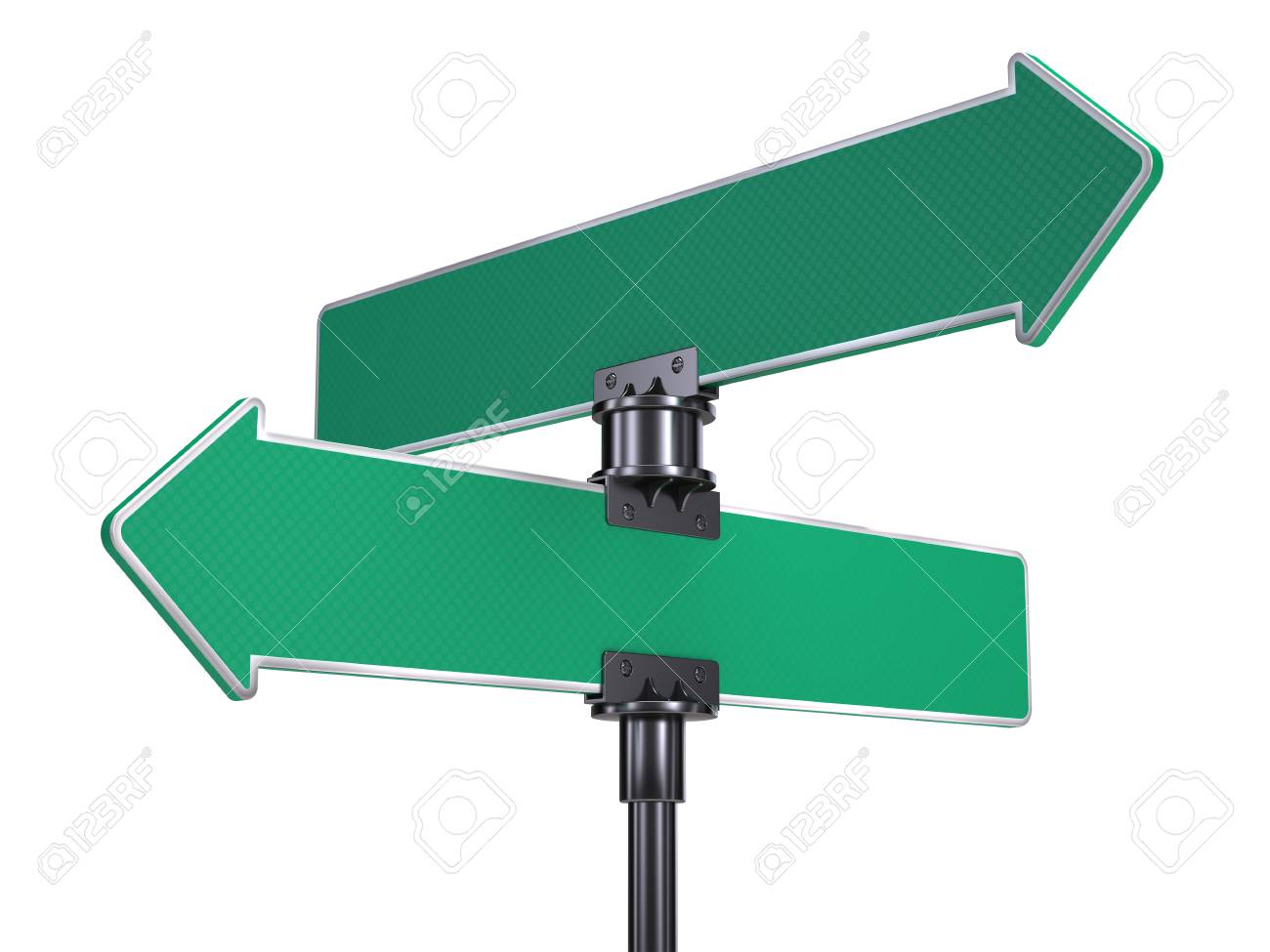 blank road signs arrows isolated on white stock photo picture and
