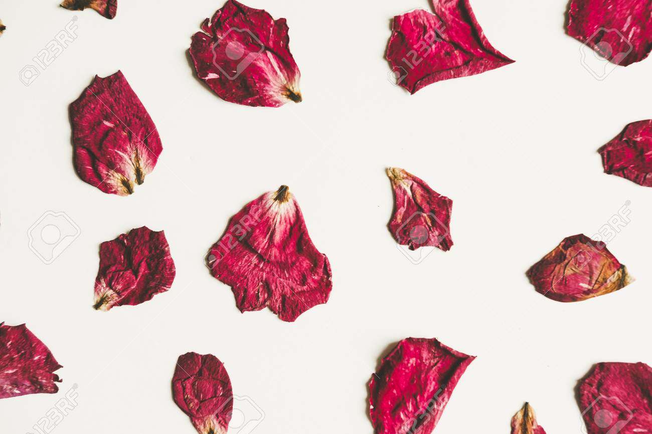 Uso de petalos de rosa secos