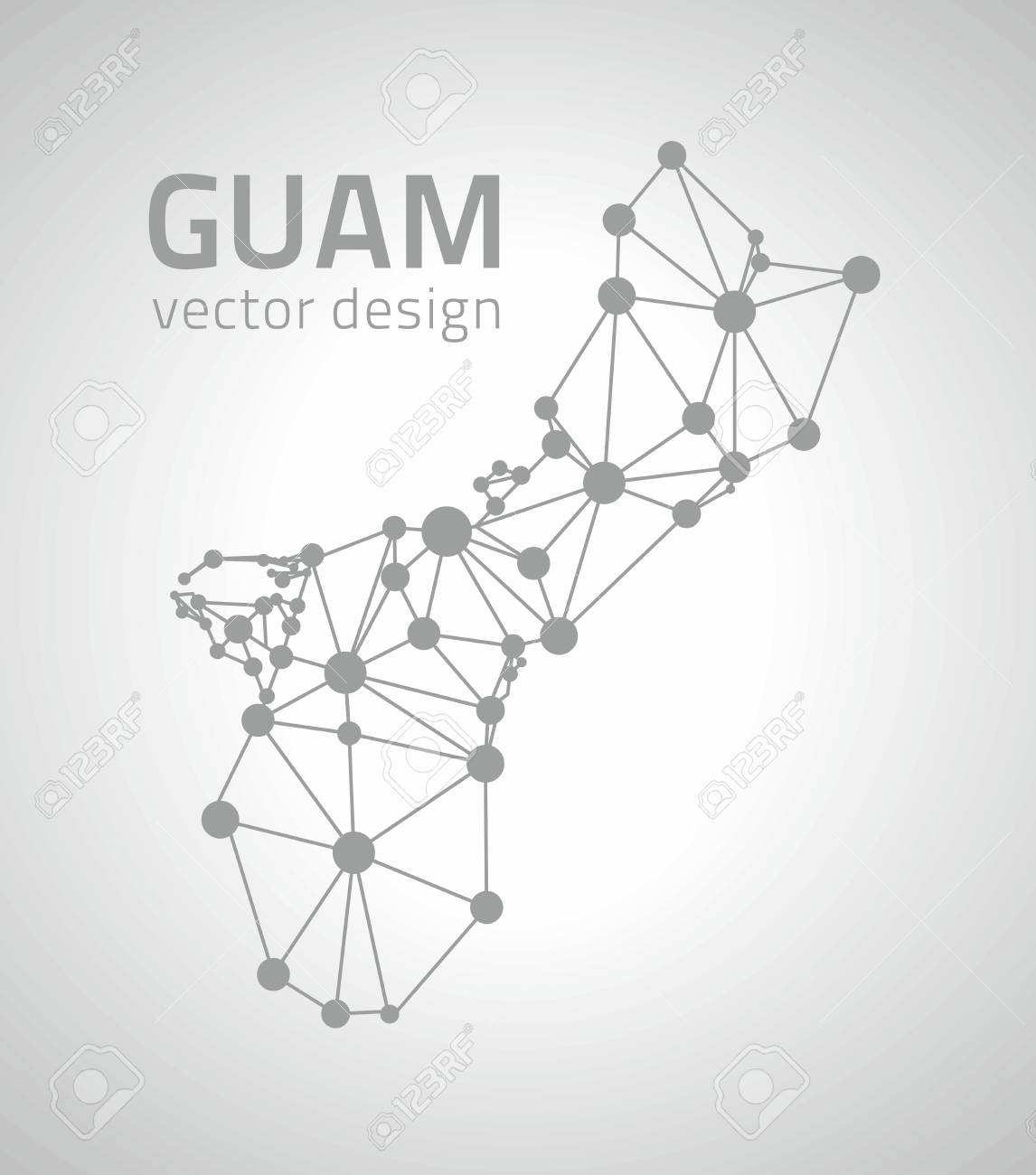 guam vector outline dot