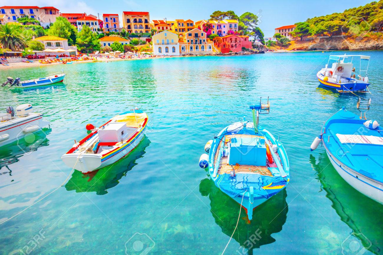 ギリシャ ケファロニア島 アソス村 の写真素材 画像素材 Image