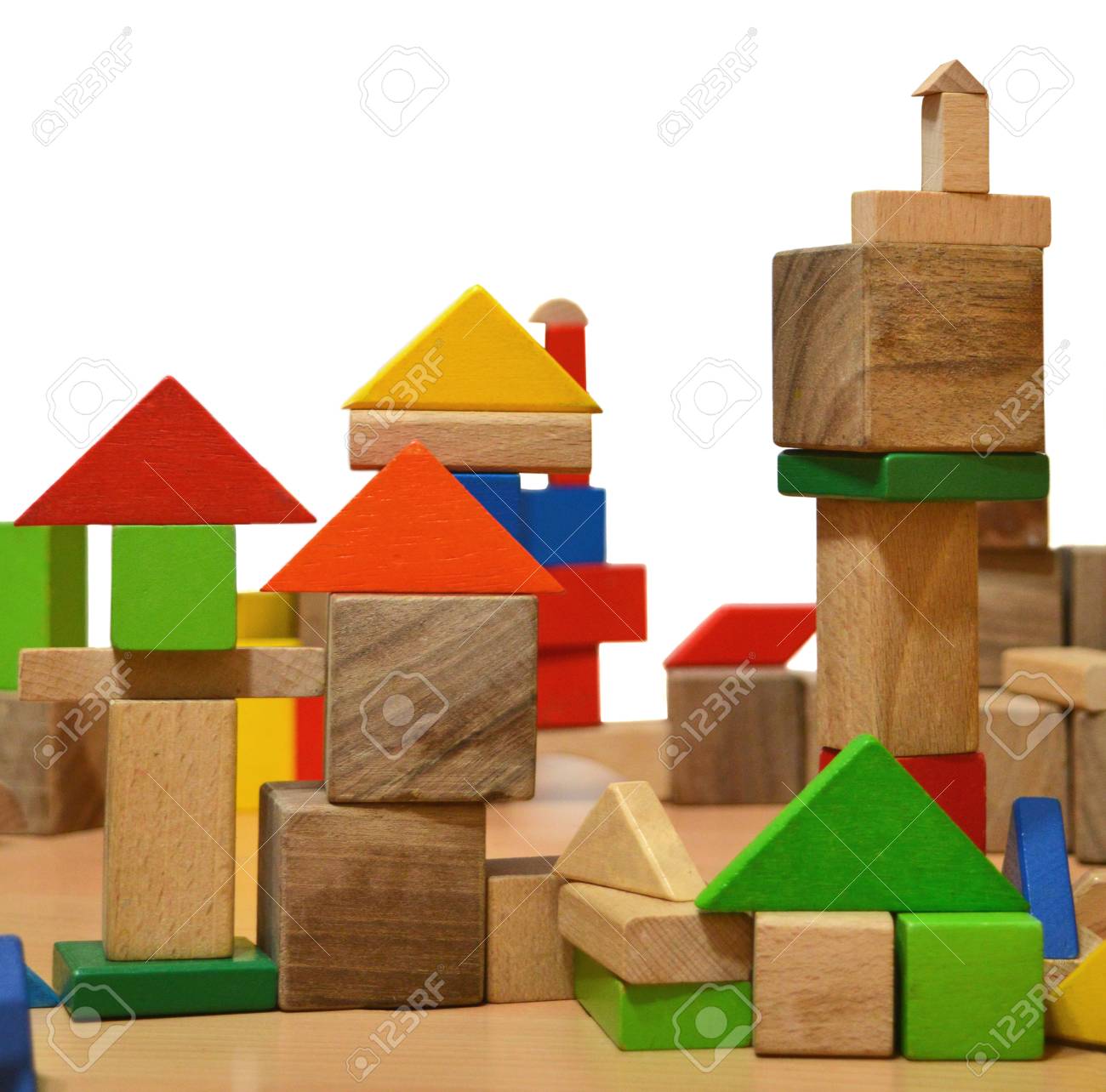 city wooden blocks