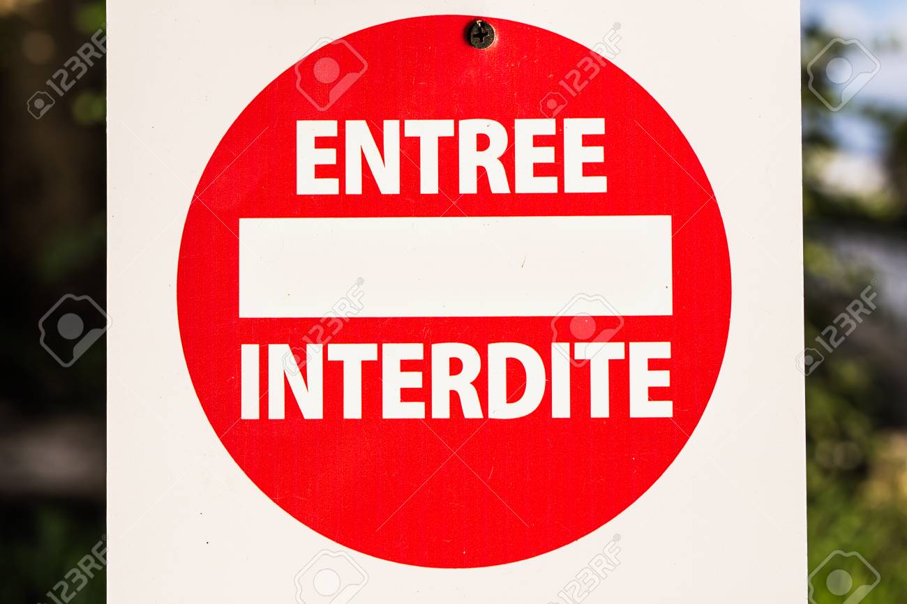Aucun Signe D Entree Panneau De Signalisation Pas D Entree Pour