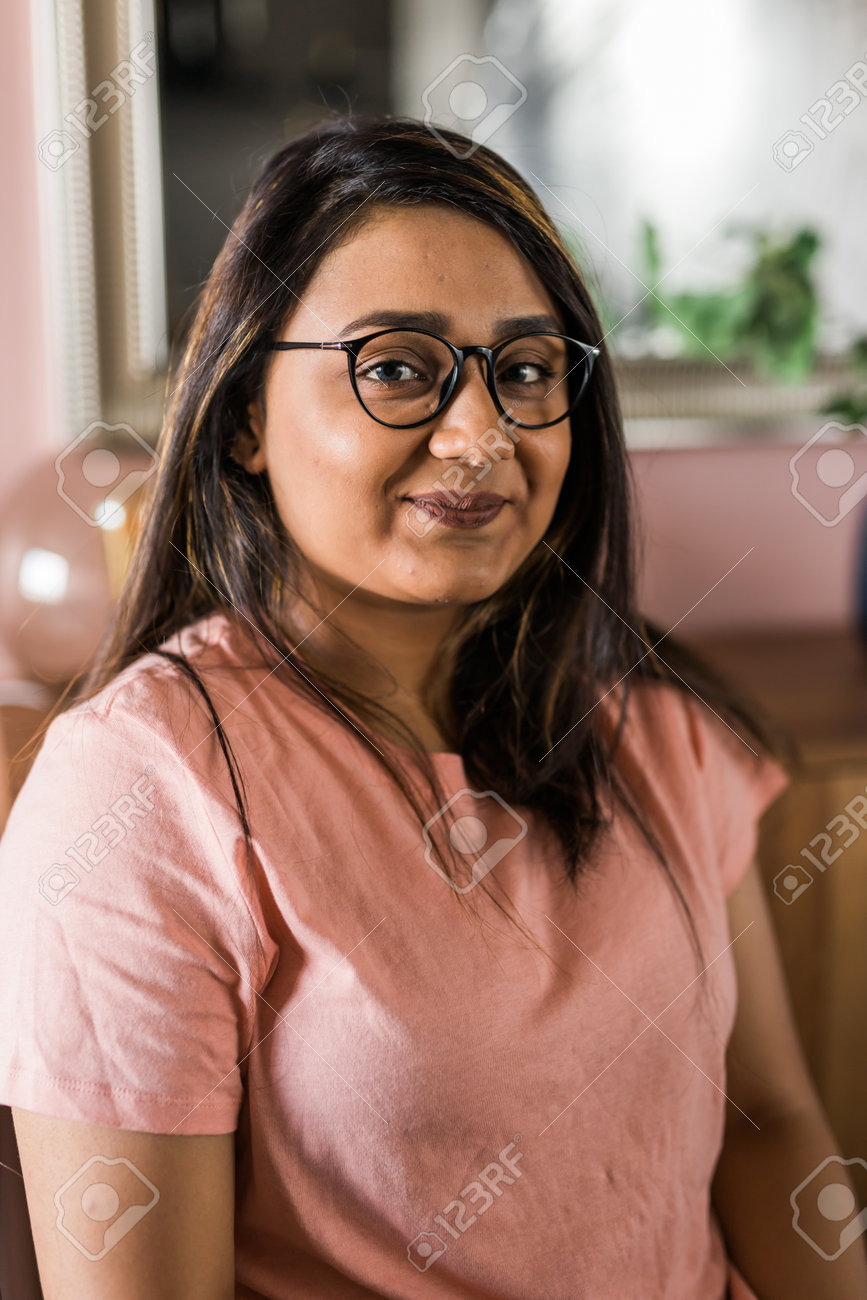 Head Shot Portrait Smart Confident Smiling Millennial Indian Woman.  Attractive Young Hindu Teenager Student Girl Freelancer Looking At Camera,  Posing For Photo. Stock Photo, Picture and Royalty Free Image. Image  198552609., image size:867x1300