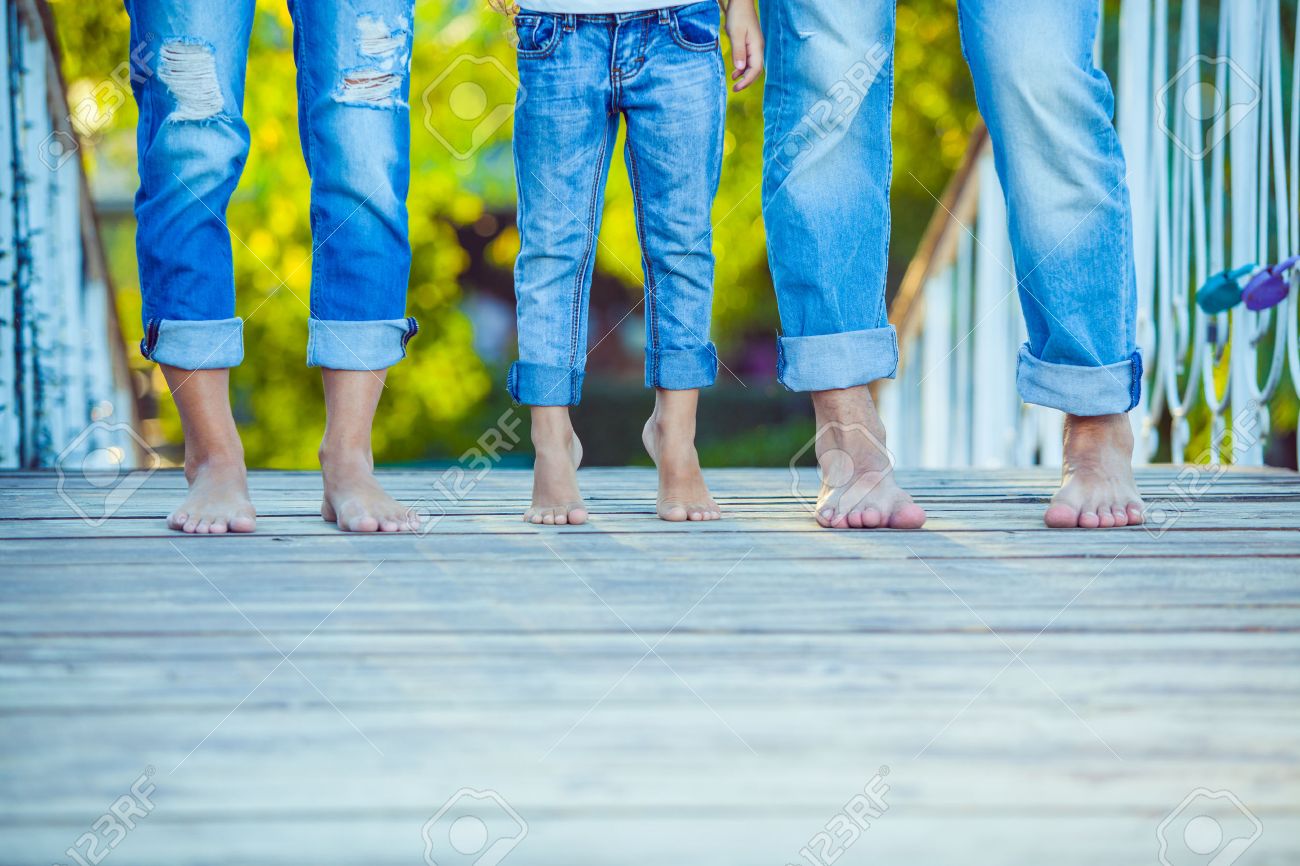 Happy Family on a Walk in Summer. Child with Parents Together. Feet Barefoot . Healthy Lifestyle. Dad Mom and Son. Spring Time. - 47750541 Happy Family on a Walk in Summer. Child with Parents Together. Feet Barefoot . Healthy Lifestyle. Dad Mom and Son. Spring Time. - 47750541