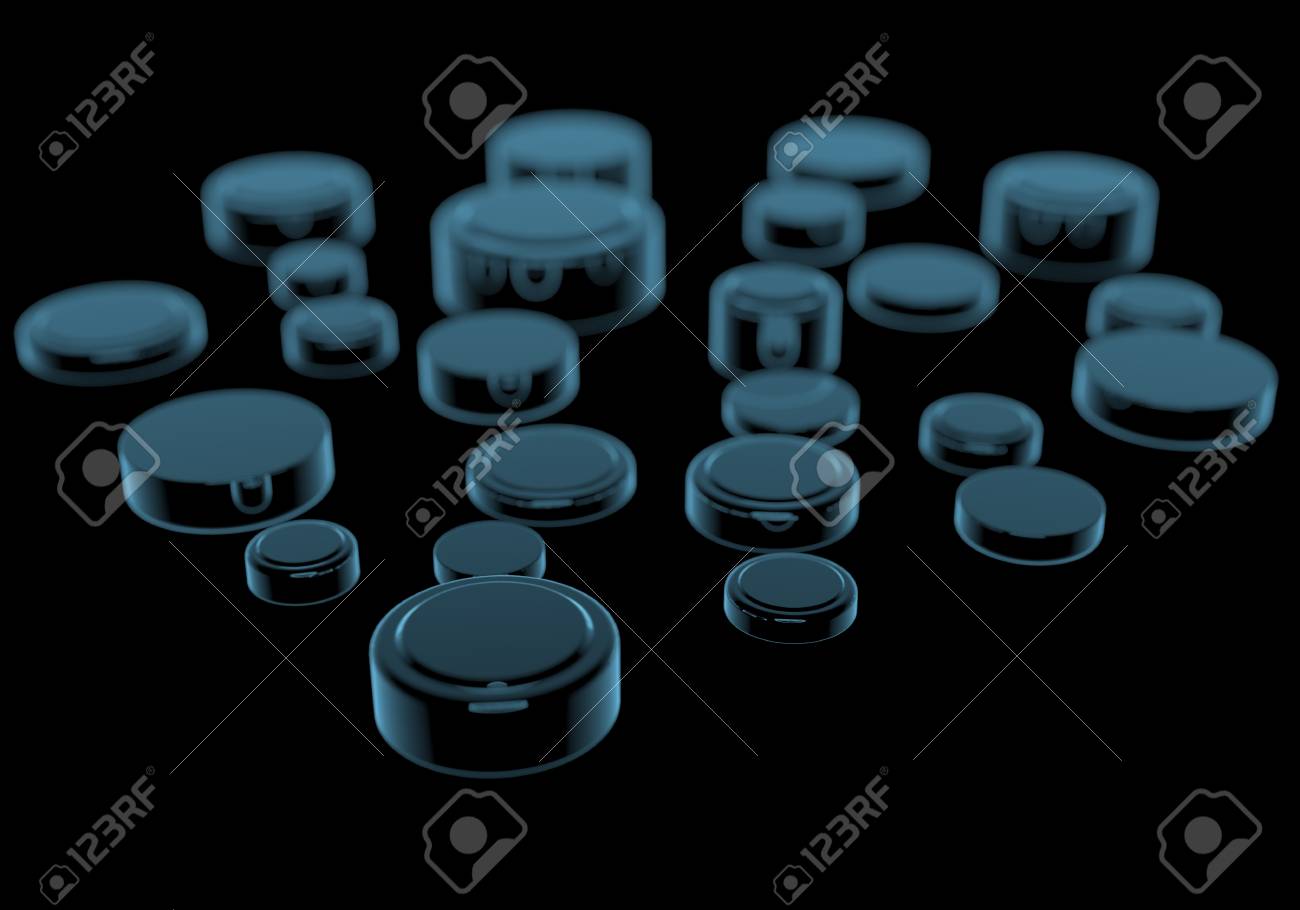 코인 셀 배터리 3 차원 엑스레이 파란색 투명 로열티 무료 사진, 그림, 이미지 그리고 스톡포토그래피. Image 26075893