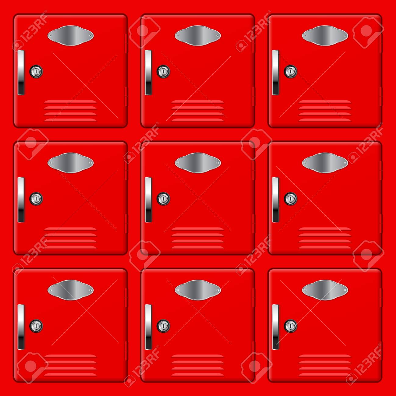 Storage Safe Lockers Red Section Royalty Free Cliparts Vectors And Stock Illustration Image