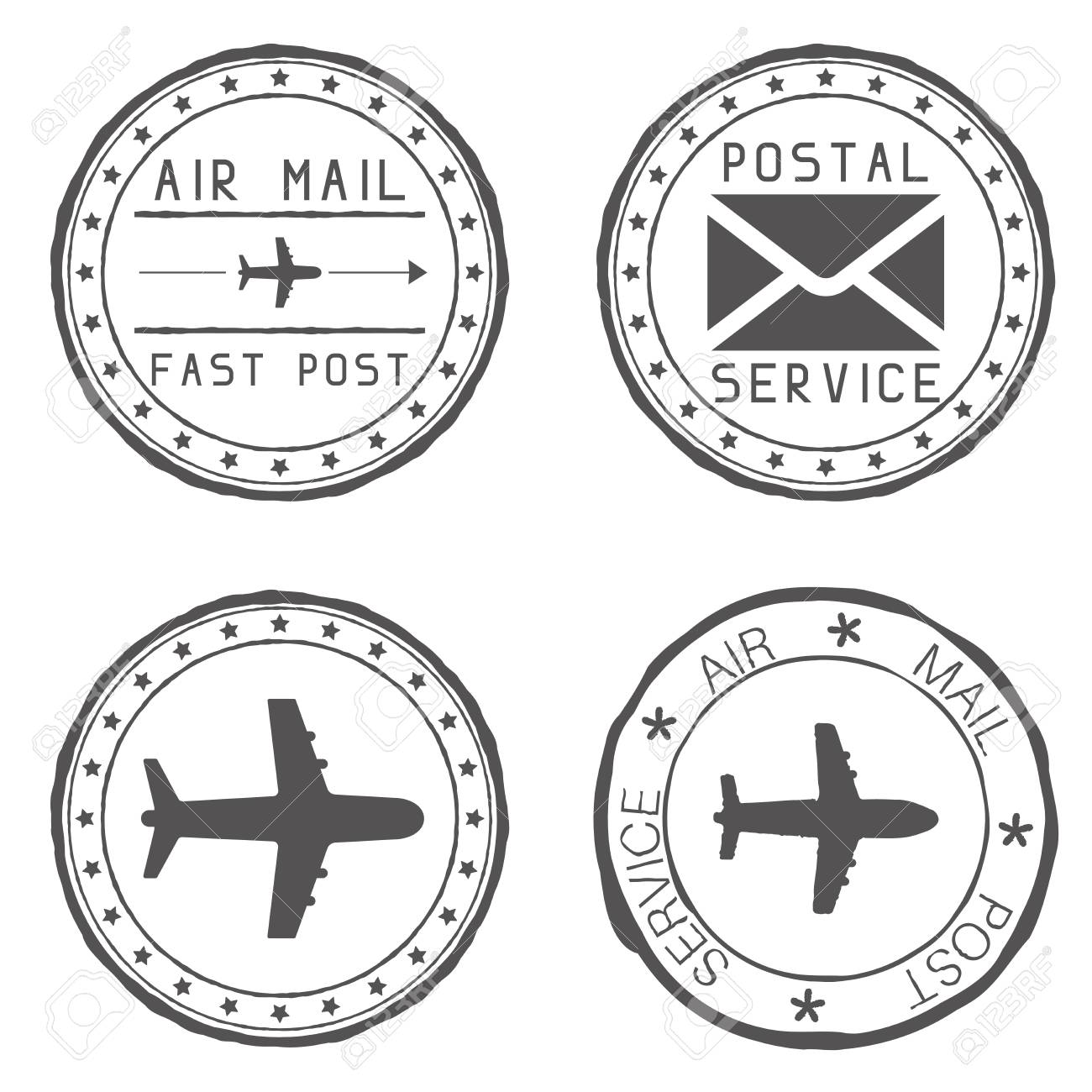 mail stamps for envelopes illustration royalty free cliparts