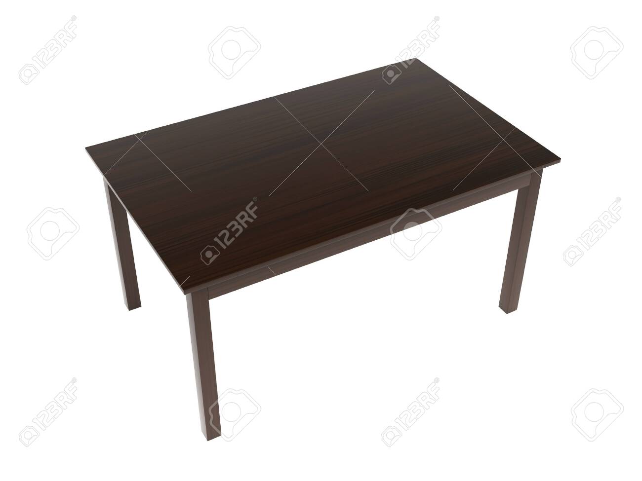 Wooden table. 3d rendering illustration isolated on white background - 150521122 Wooden table. 3d rendering illustration isolated on white background - 150521122