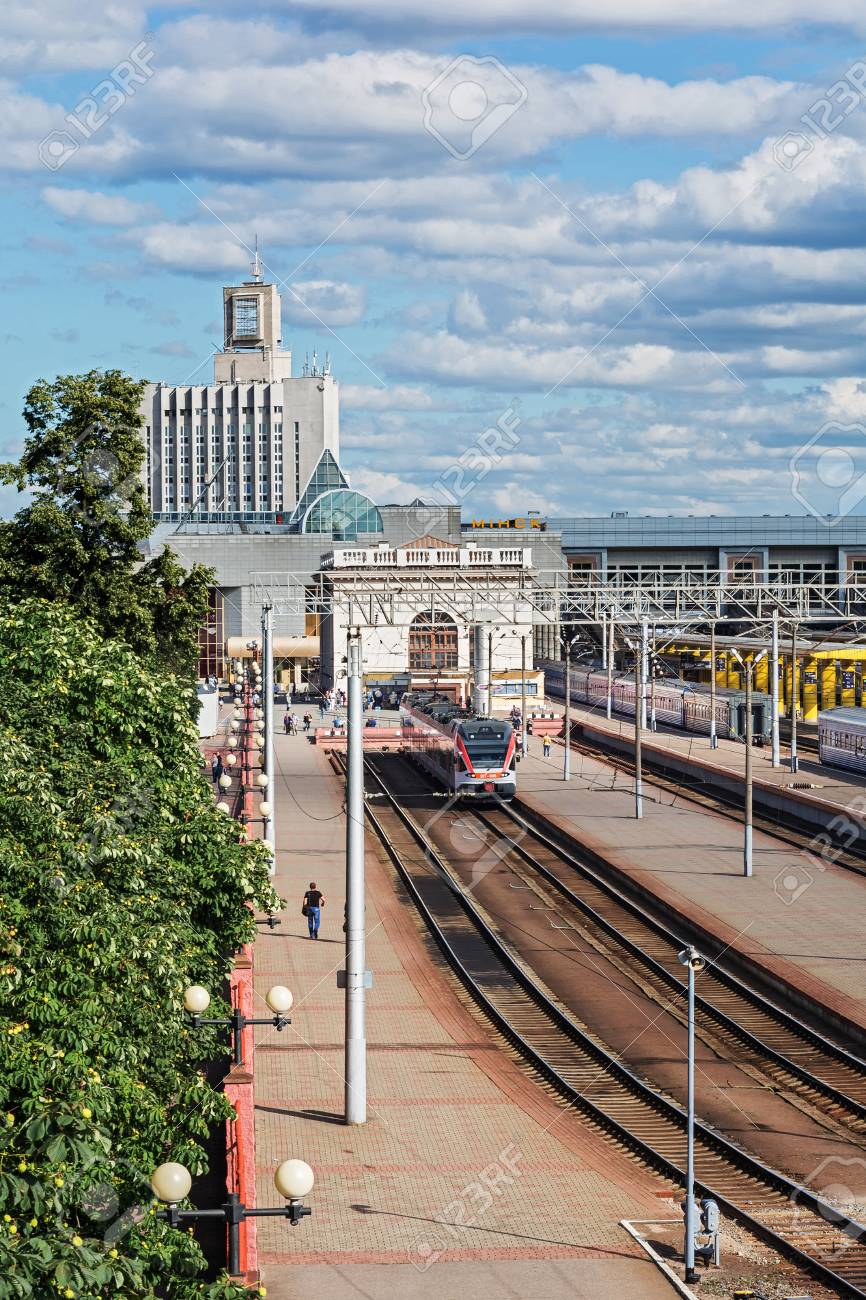 Belarus Minsk 15 08 2016 Bahnhof Minsk Passazhirsky Weissrussland Minsk Lizenzfreie Fotos Bilder Und Stock Fotografie Image 81828686
