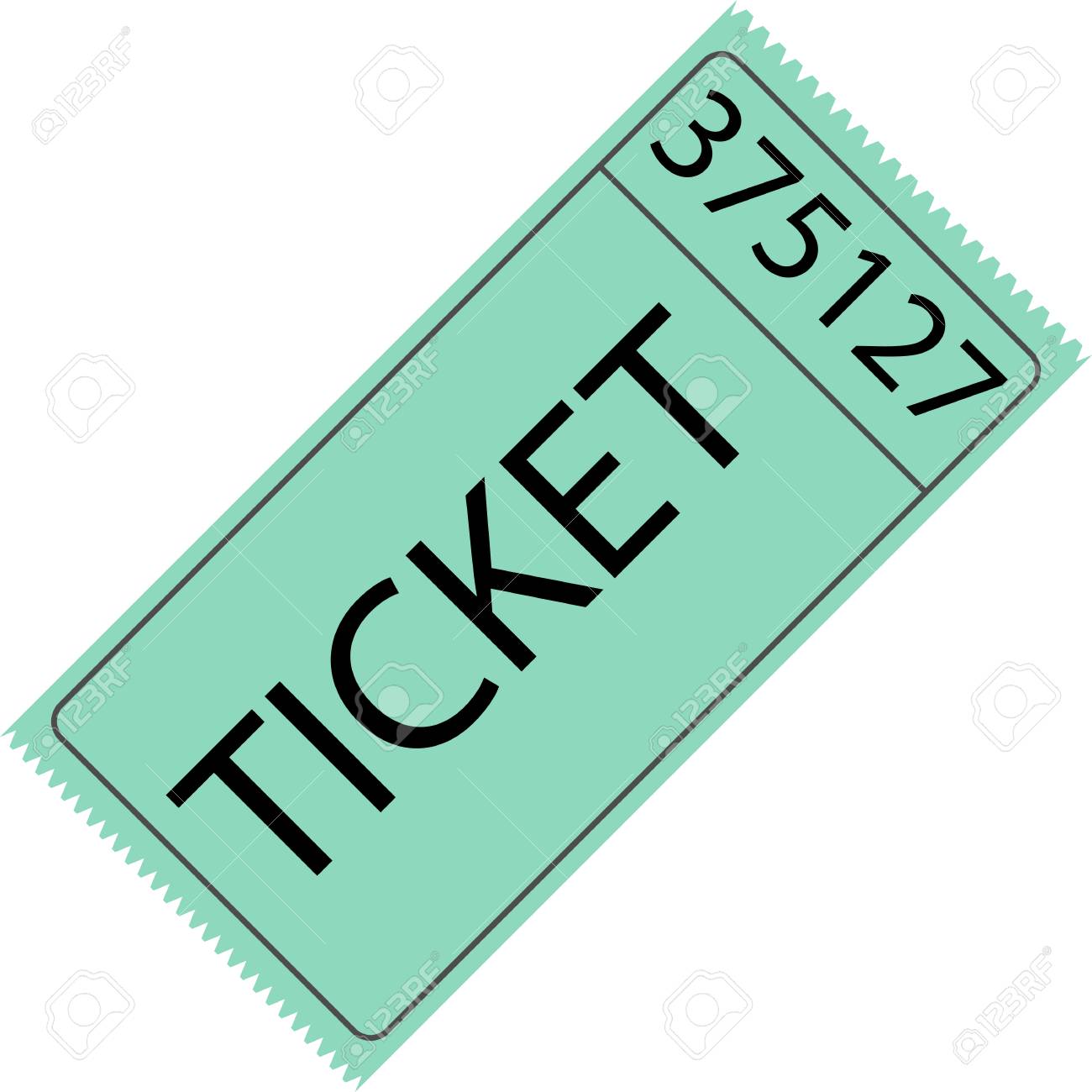 tear off ticket with number royalty free cliparts vectors and