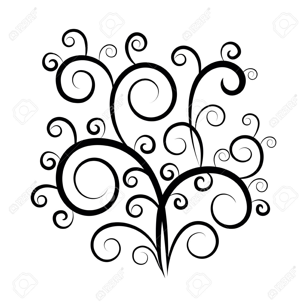 elegant motif swirling design illustration royalty free cliparts swirling design