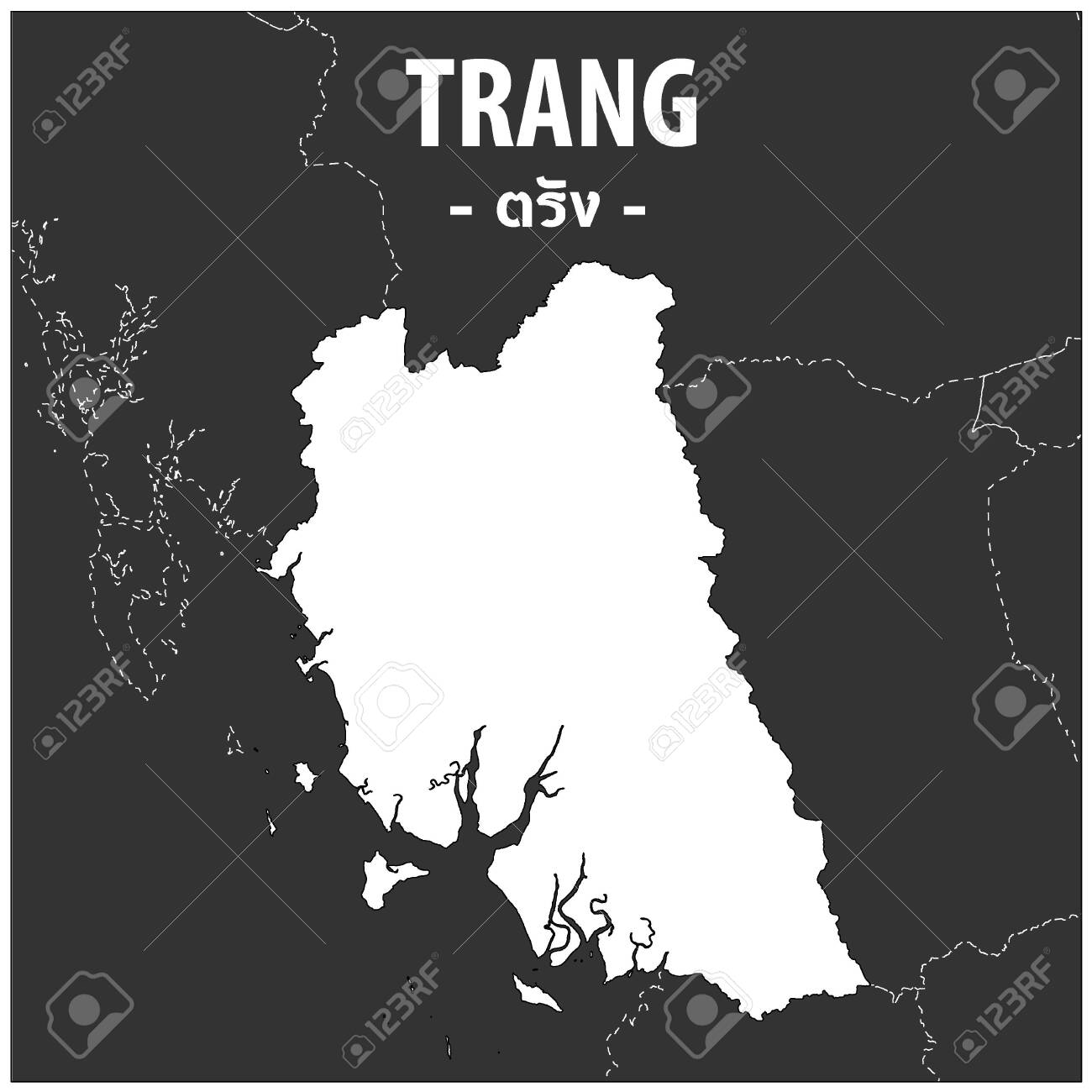 Trang Map Province Of Thailand Royalty Free Cliparts Vectors And Stock Illustration Image