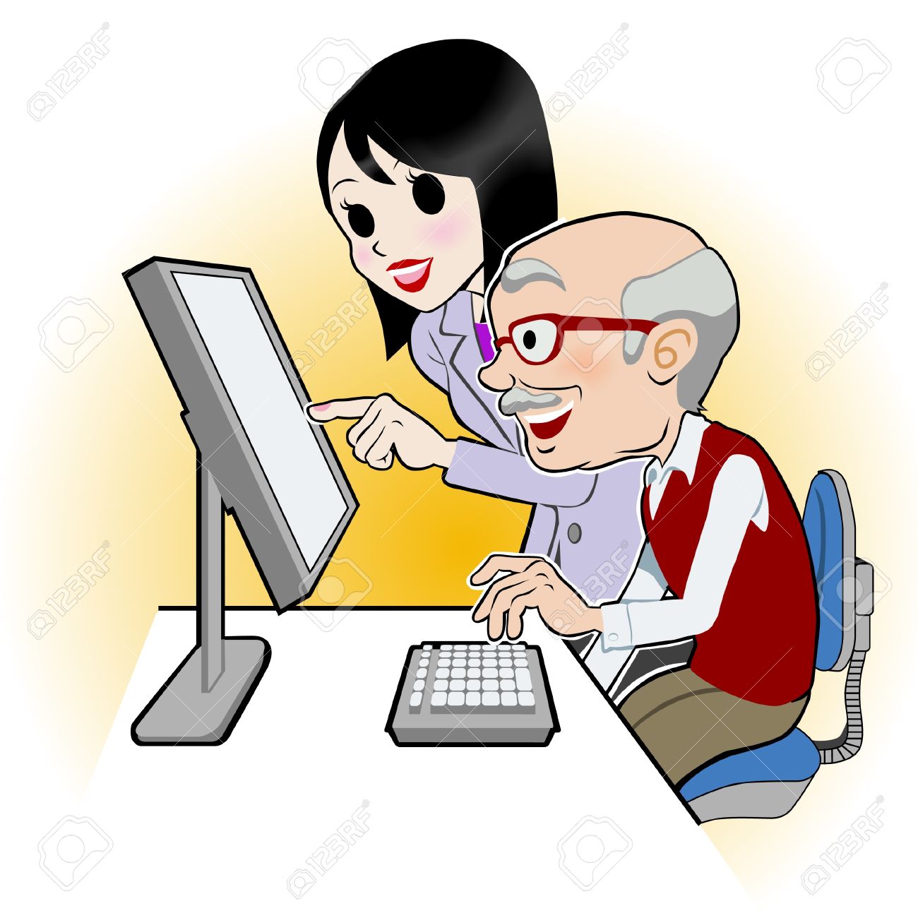 パソコン教室 のイラスト素材 ベクタ Image