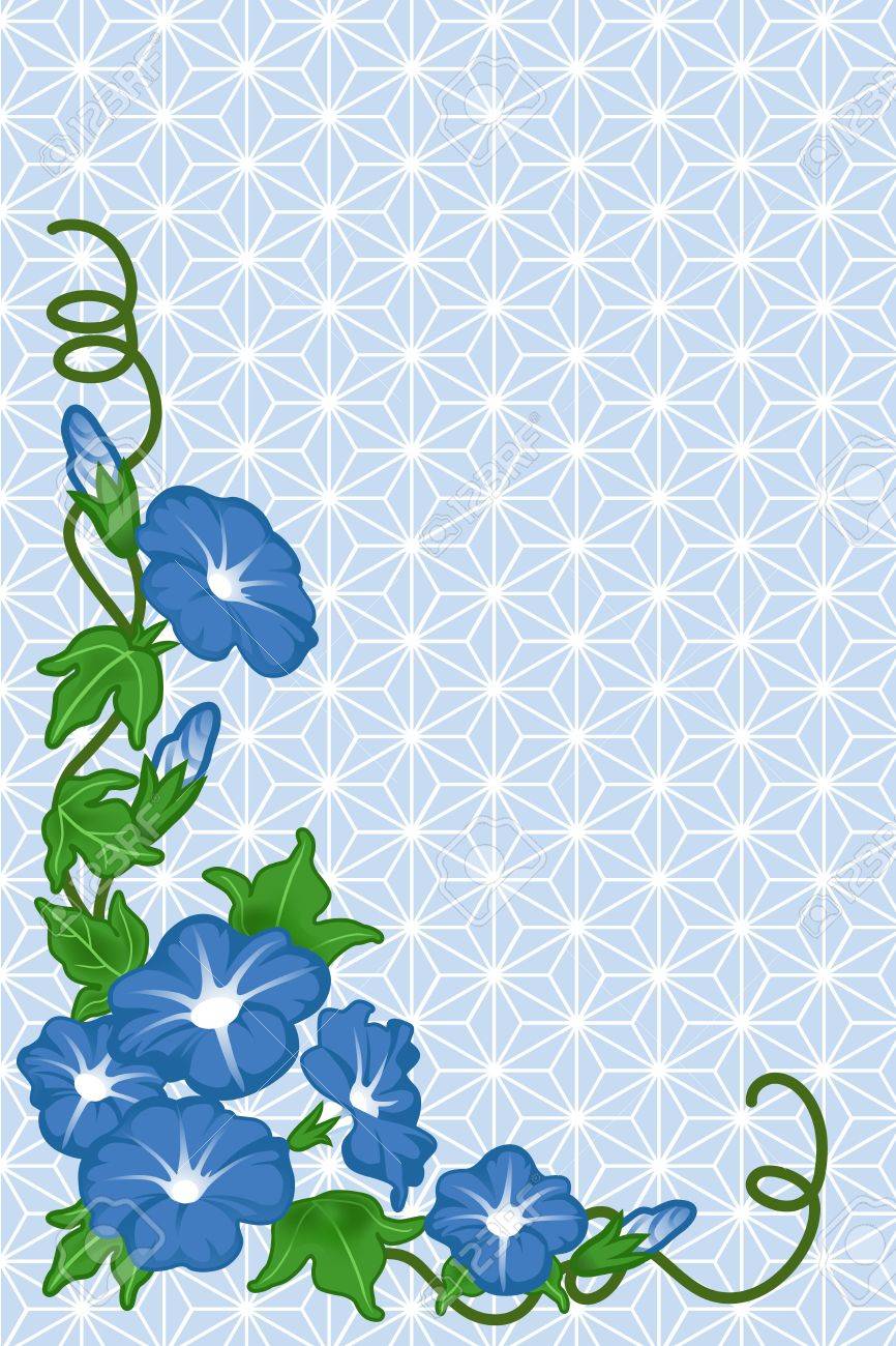 Morning Glory Background Japanese Style Royalty Free Cliparts Vectors And Stock Illustration Image