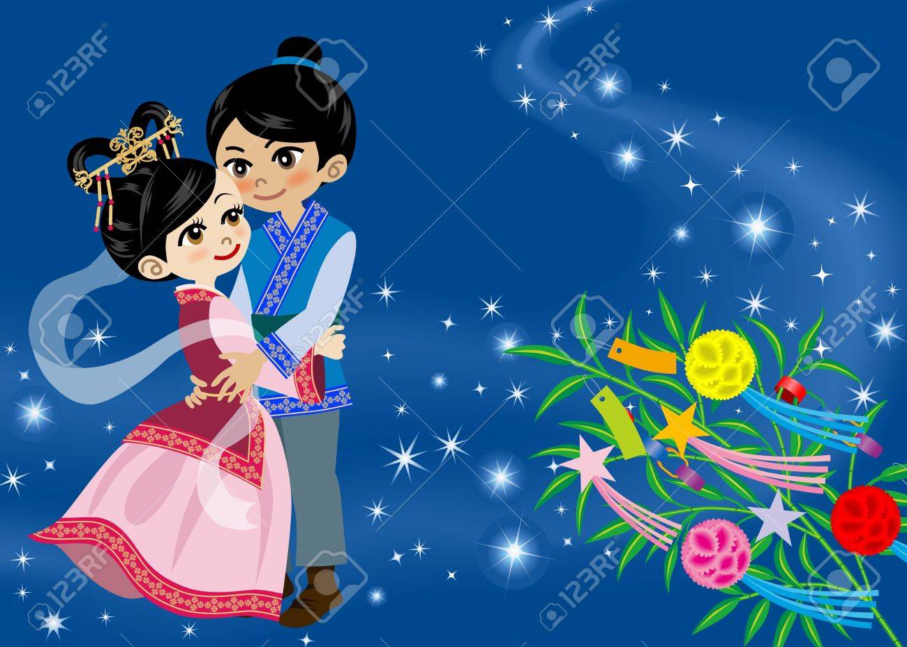 七夕伝説 民俗学の画像のイラスト素材 ベクタ Image