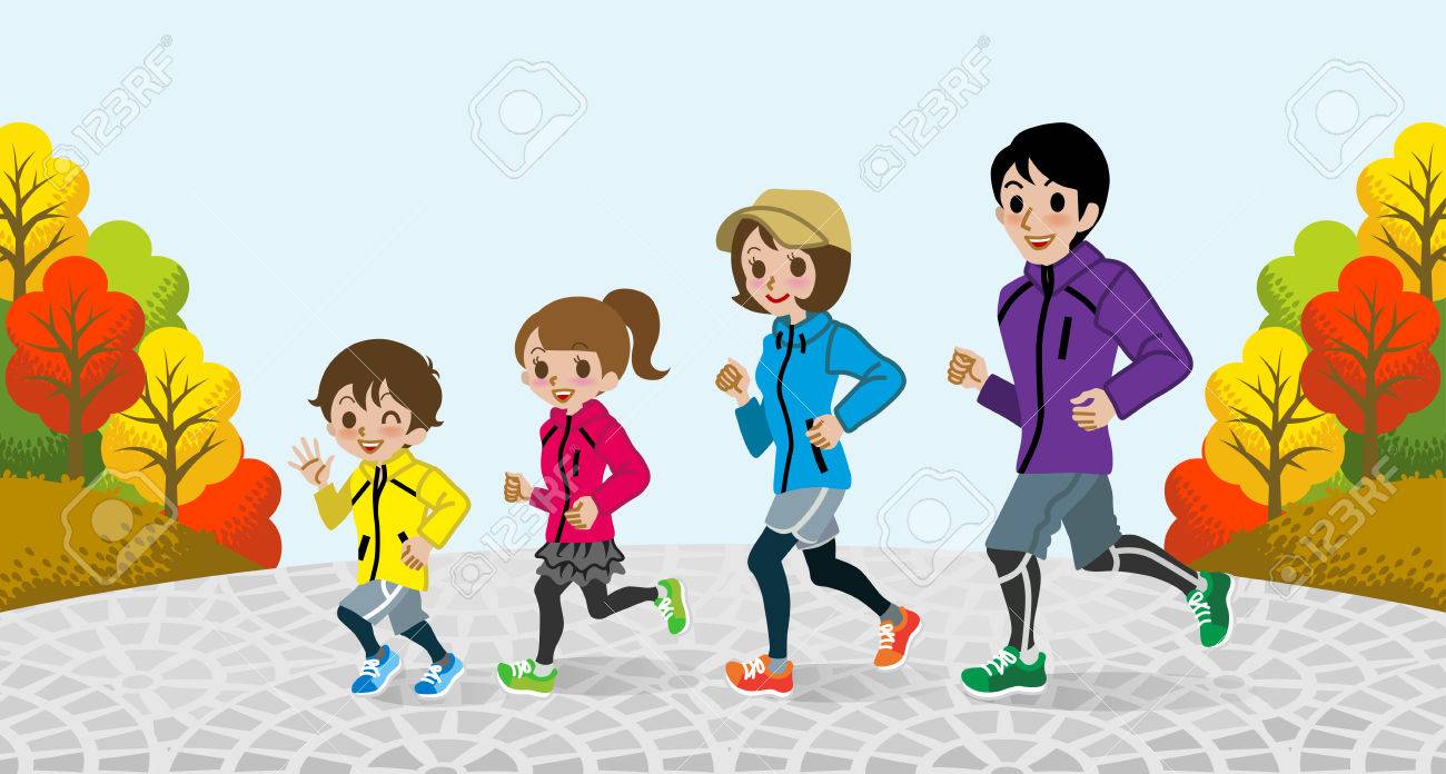 Running Family In The Autumn Park Royalty Free SVG, Cliparts, Vectors, and  Stock Illustration. Image 32364333., image size:1300x696