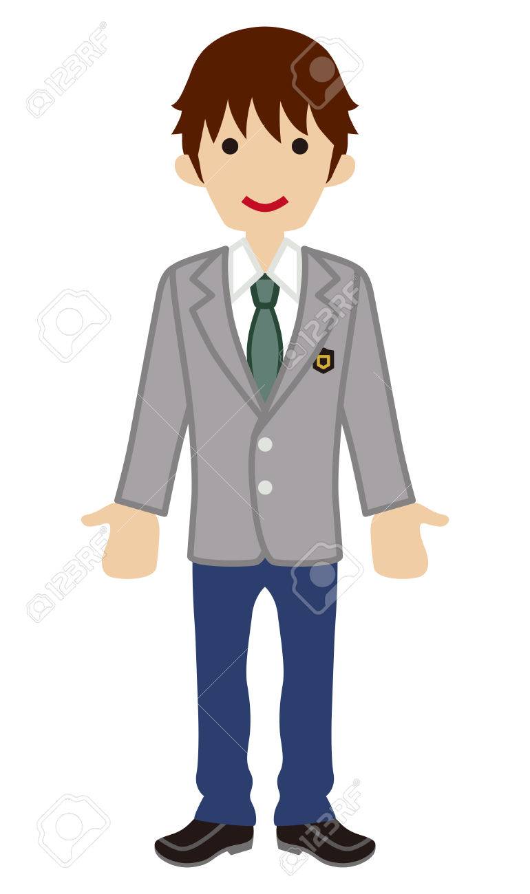 男子高校生ブレザー のイラスト素材 ベクタ Image