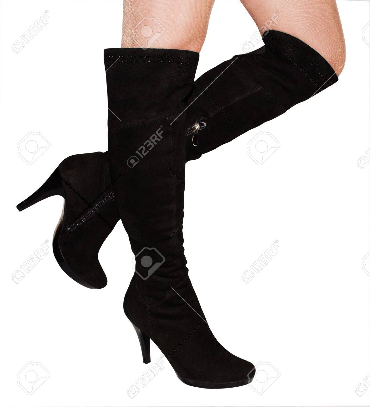 black colour high heels