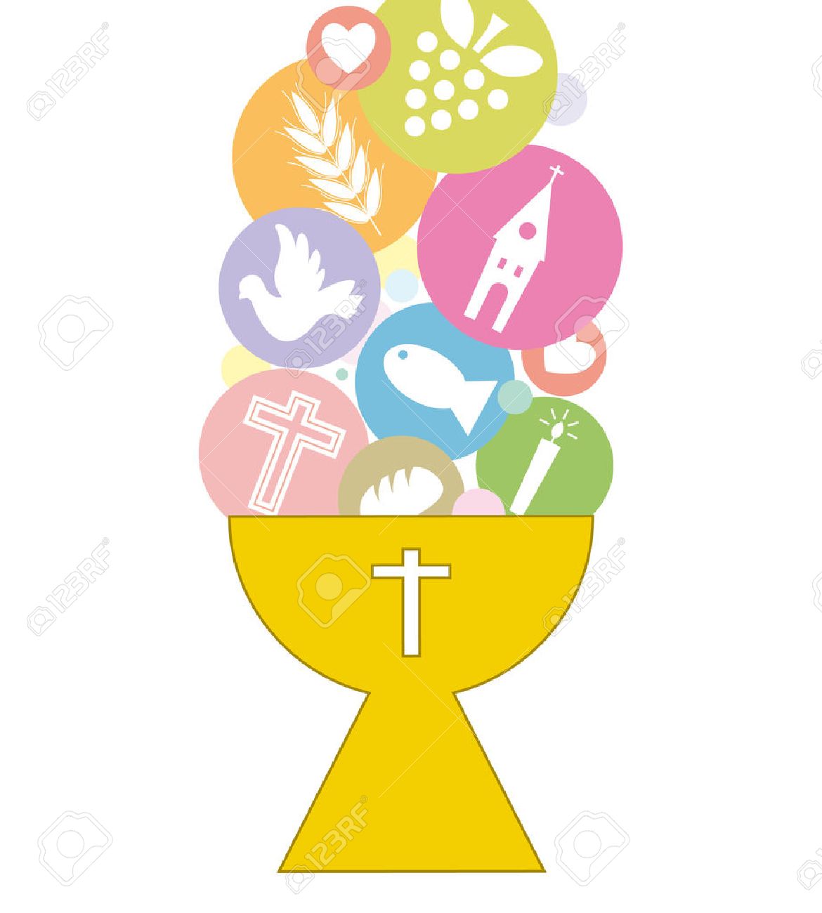 invitación primera comunión ilustraciones vectoriales clip art