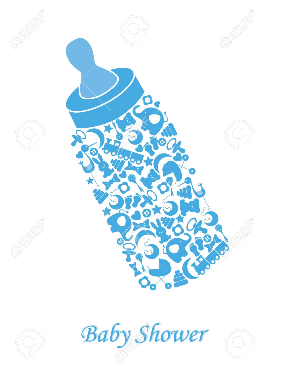 baby boy bottle clipart