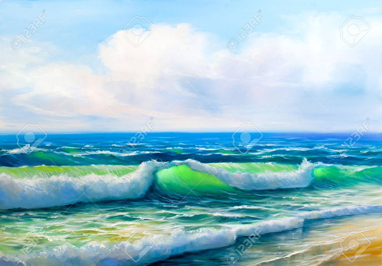 油絵 絵画 【波の砂浜】 油絵 絵画 【波の砂浜】 | HIROSHI1990
