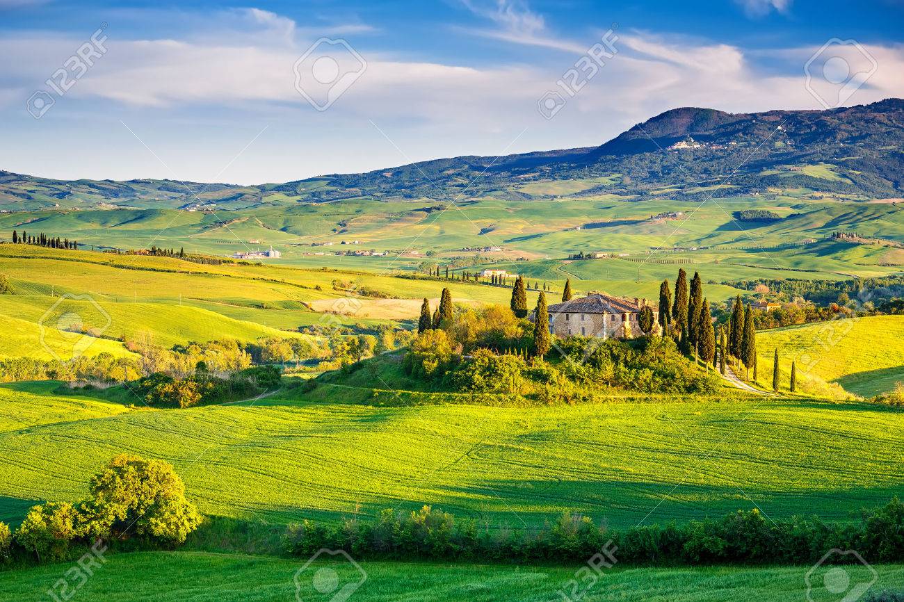 Beautiful Tuscany Landscape At Sunset Italy Stock Photo Picture And Royalty Free Image Image 29227013