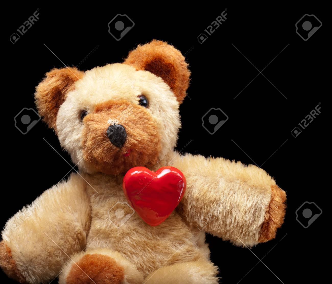 teddy bear with heart on chest