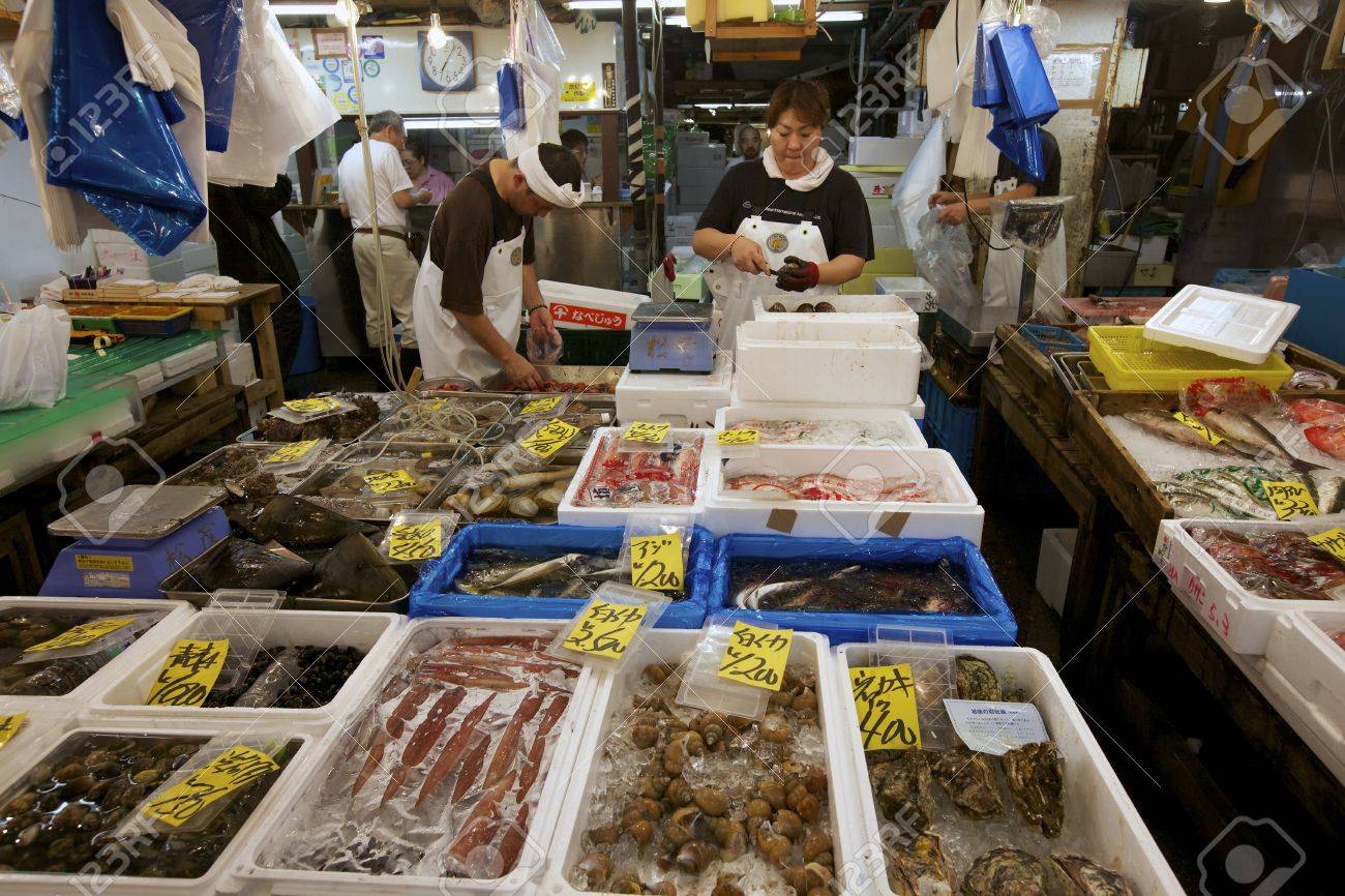 Tsukiji Wholesale Seafood.. Stock 