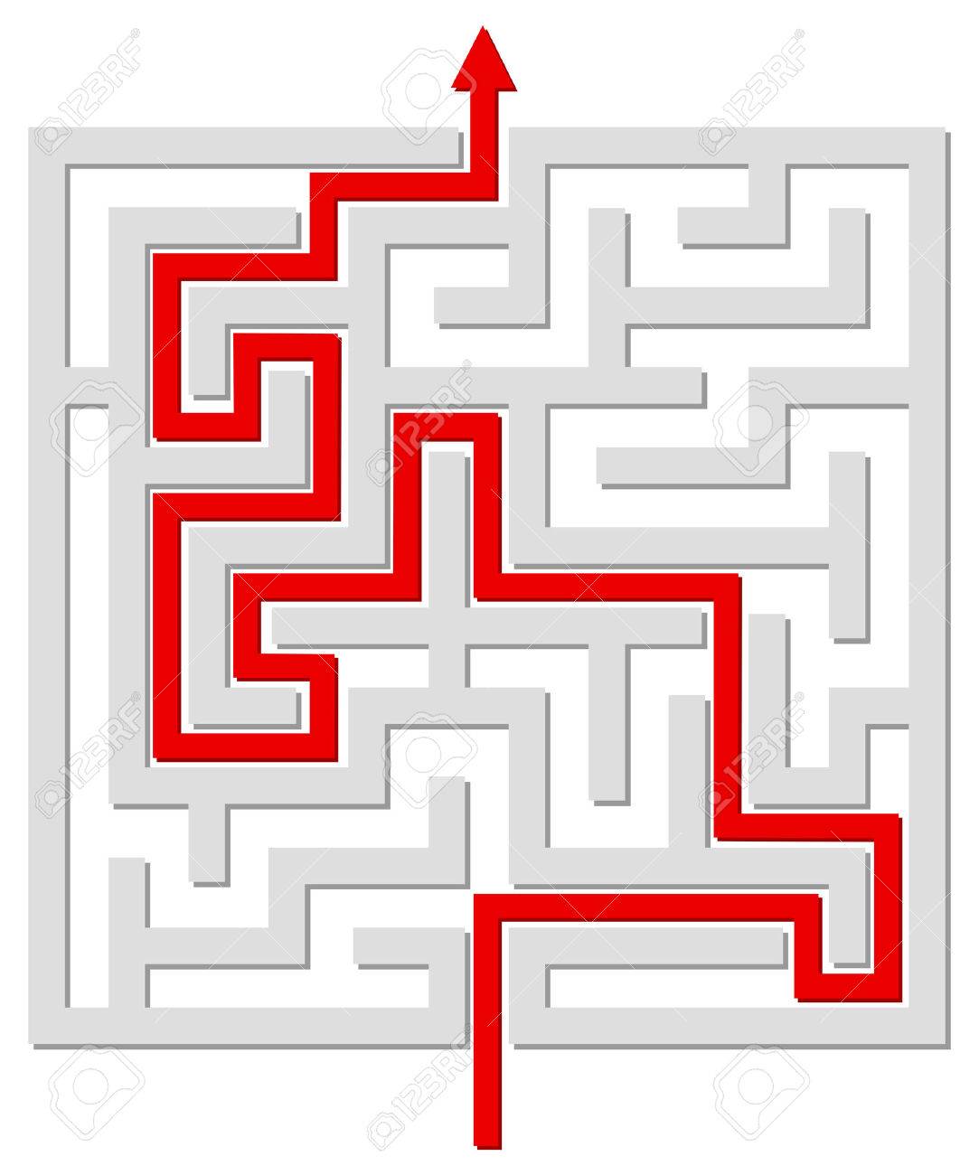 Solved Labyrinth Royalty Free Cliparts Vectors And Stock Illustration Image
