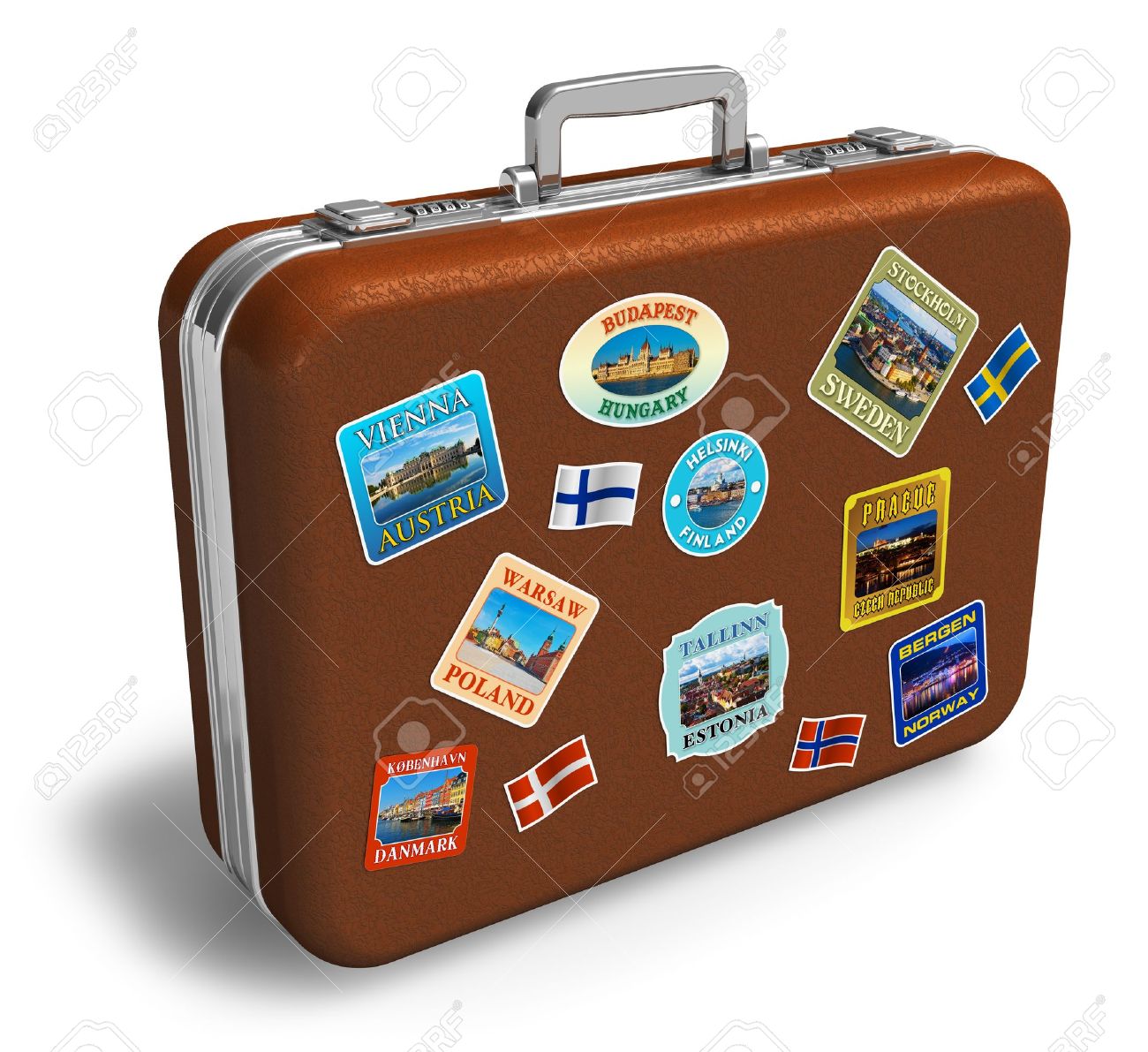 leather travel suitcase