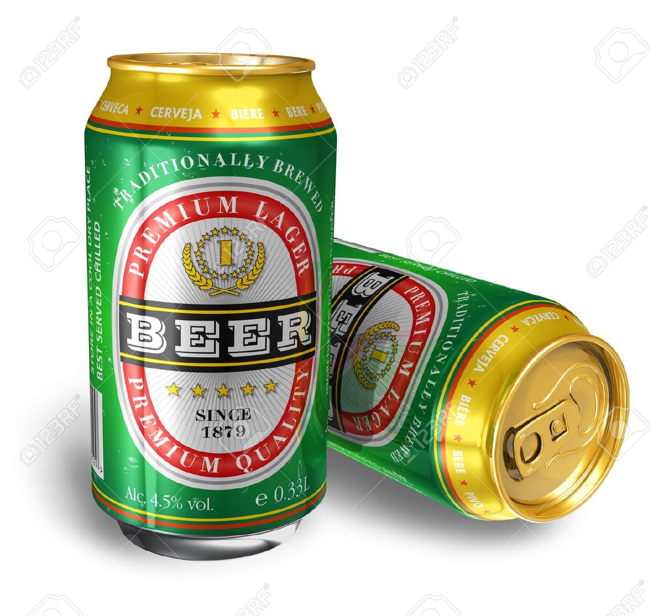 beer cans isolated on white background design of these cans