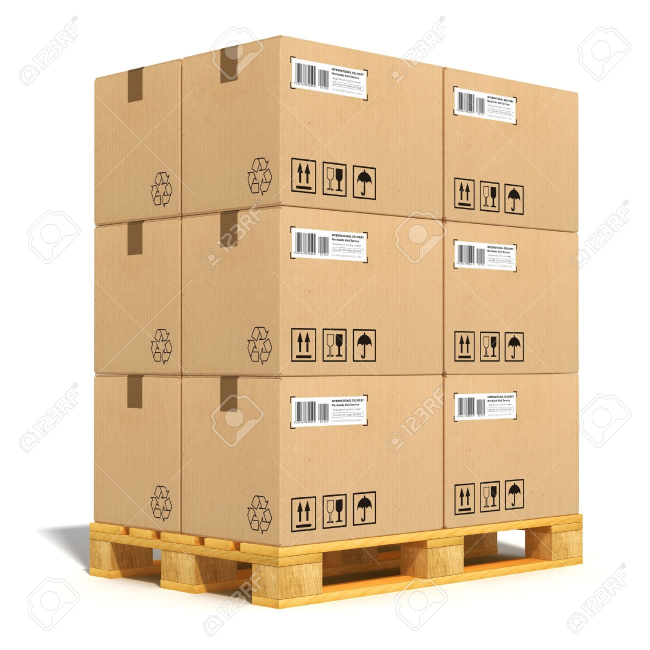 Download Cargo Delivery And Transportation Industry Concept Stacked Stock Photo Picture And Royalty Free Image Image 18461842