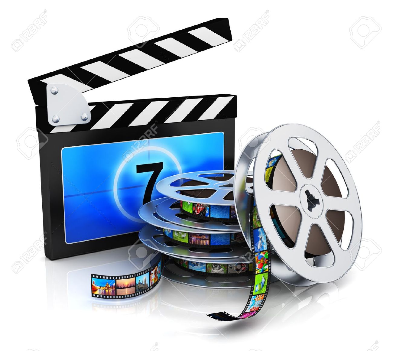 Cinema, Movie, Film And Video Media Industry Production Concept.. Stock  Photo, Picture And Royalty Free Image. Image 20408212.