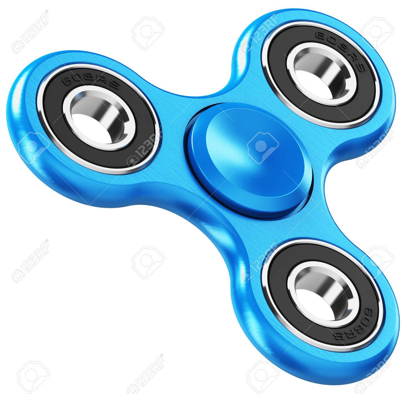blue metal fidget spinner
