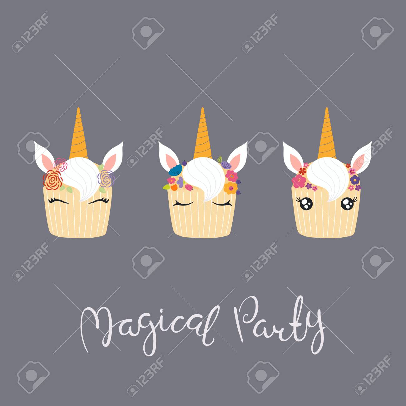 set of cute funny
