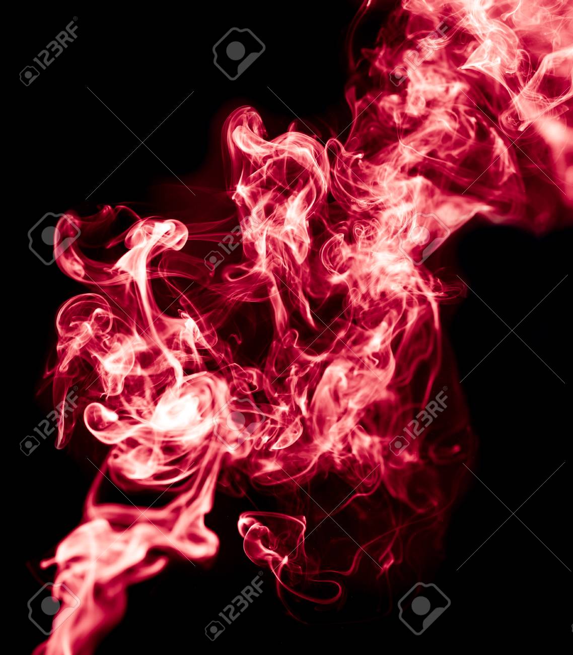 Red Smoke On Black Background Stock Photo Picture And Royalty Free Image Image