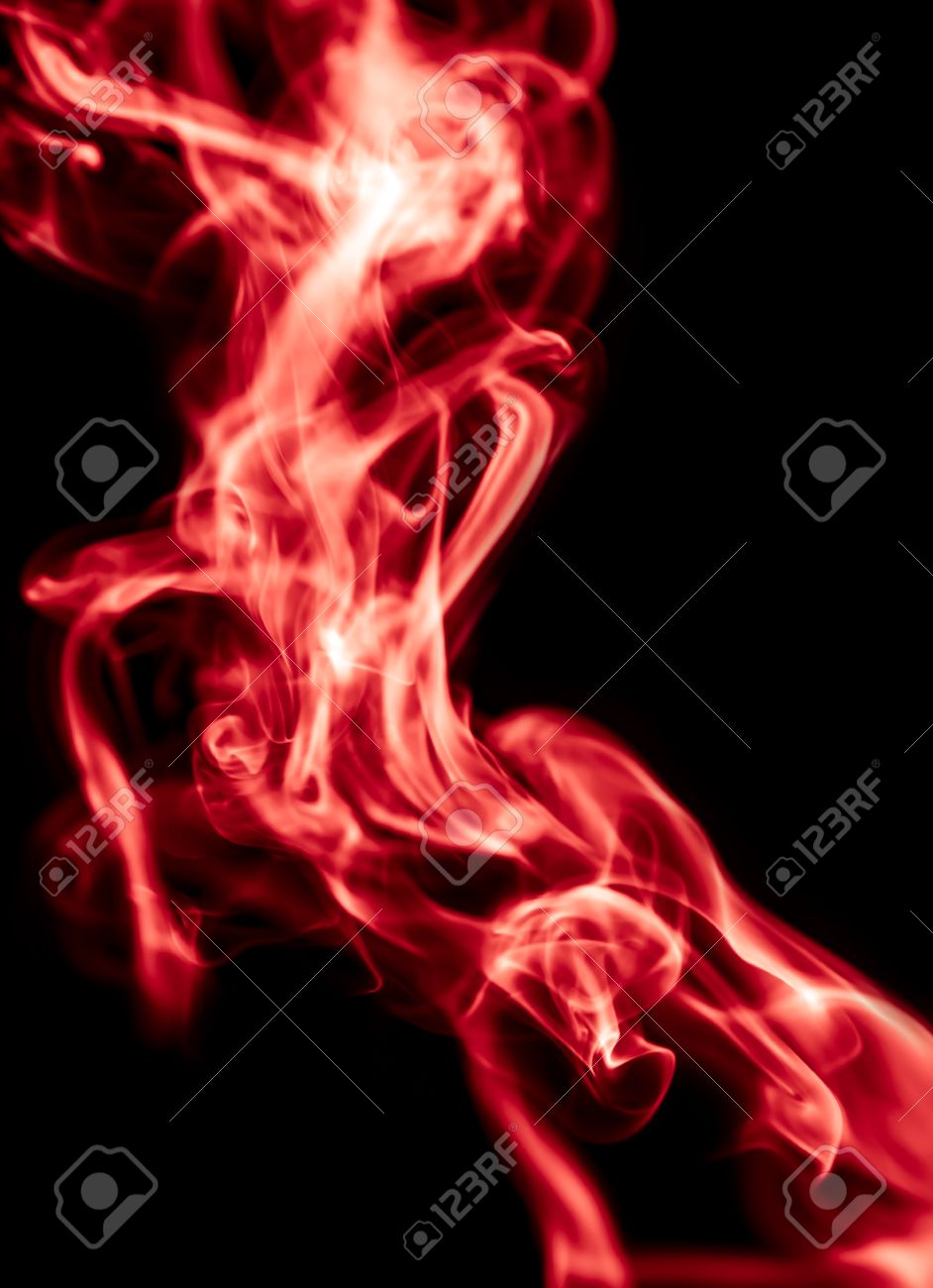Red Smoke On Black Background Stock Photo Picture And Royalty Free Image Image