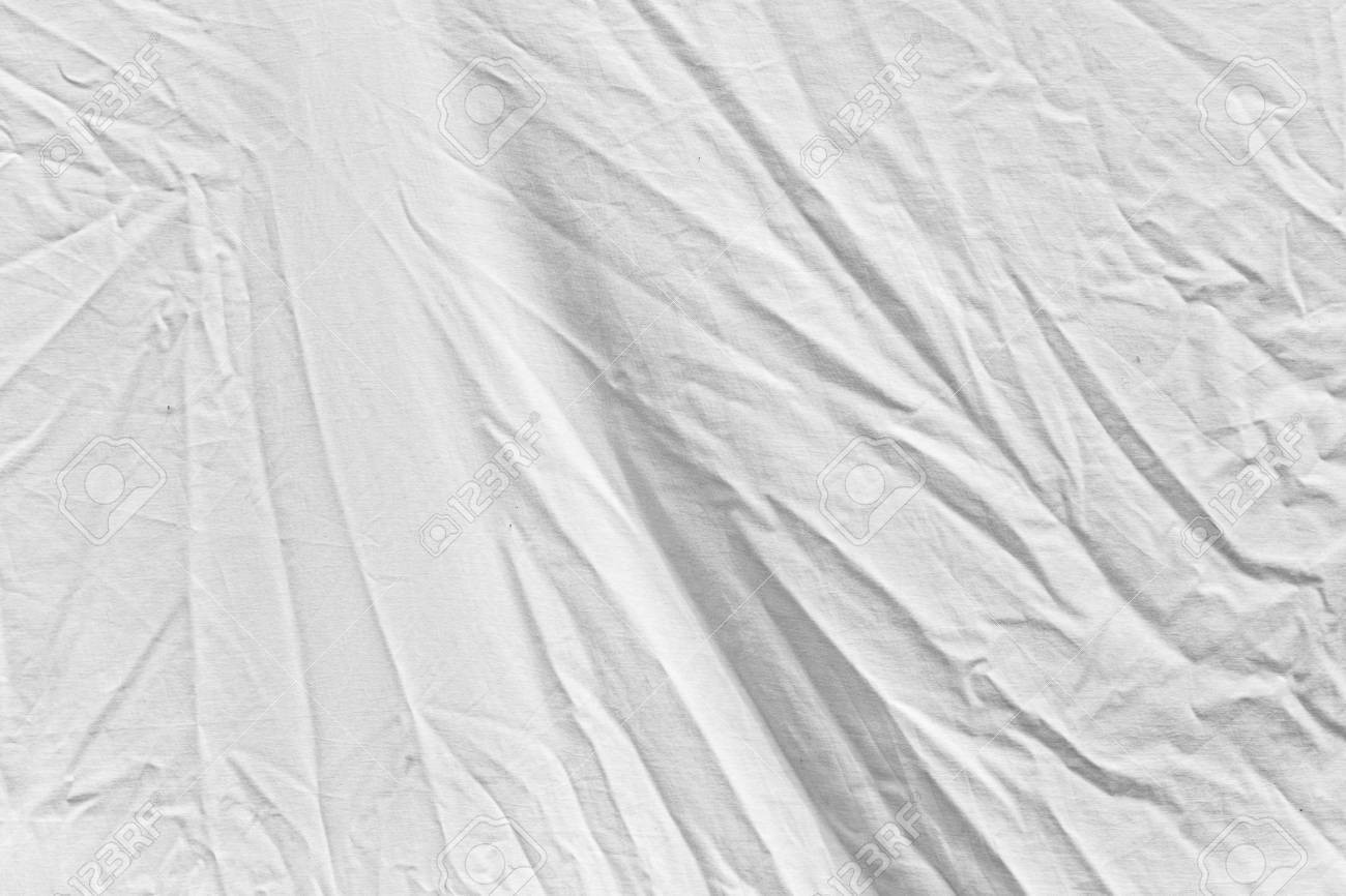 wrinkled white cloth as