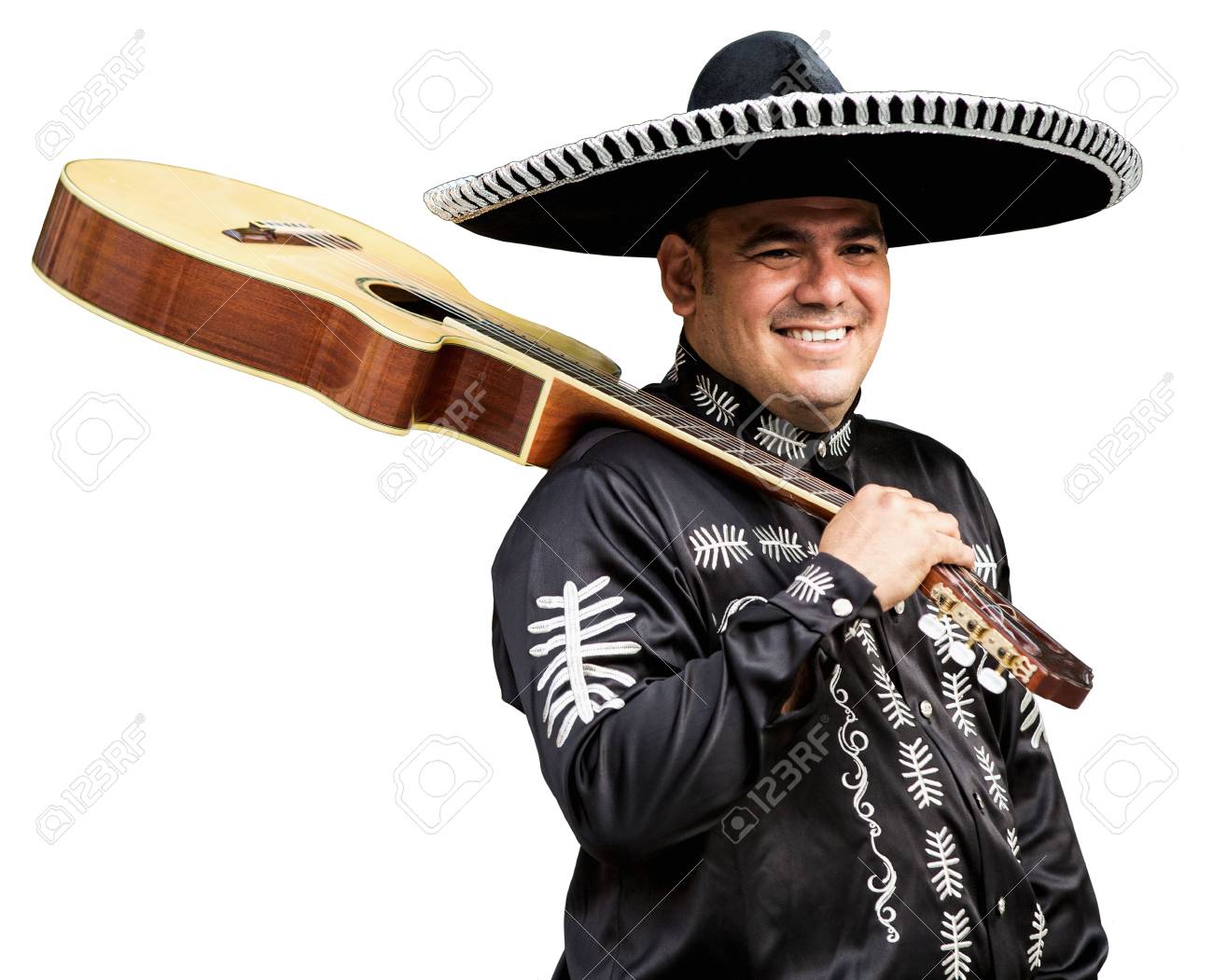 Mexican Musician Mariachi. Isolated On White Background Stock Photo,  Picture and Royalty Free Image. Image 89610451., image size:1300x1051