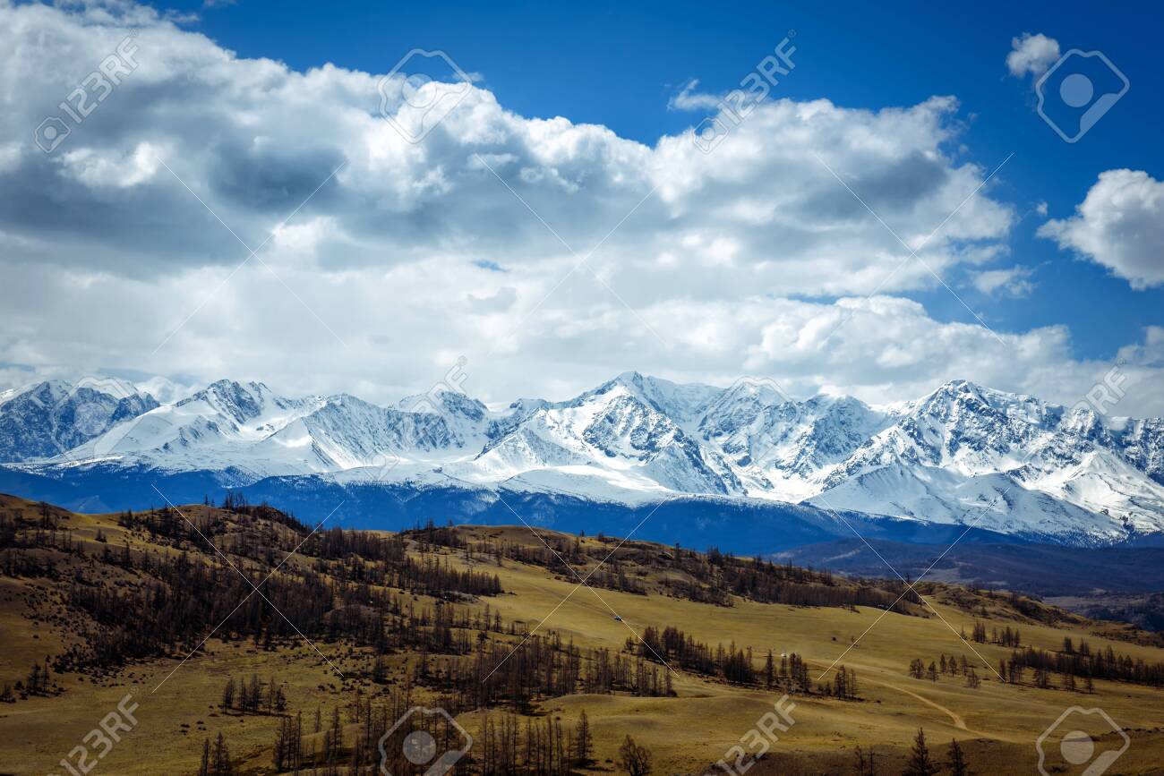 Amazing Mountain Landscape Rocky Mountains With Snowy Peaks Stock Photo Picture And Royalty Free Image Image 147975490
